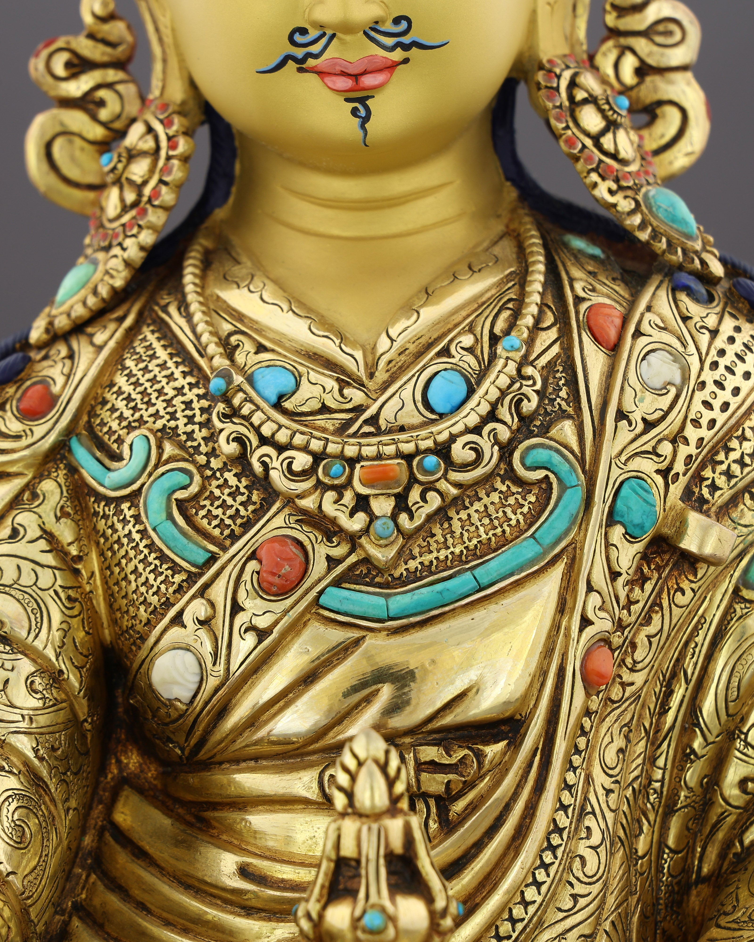 The Lotus-Born Master | Handcrafted Guru Rinpoche Statue in 24K Gold
