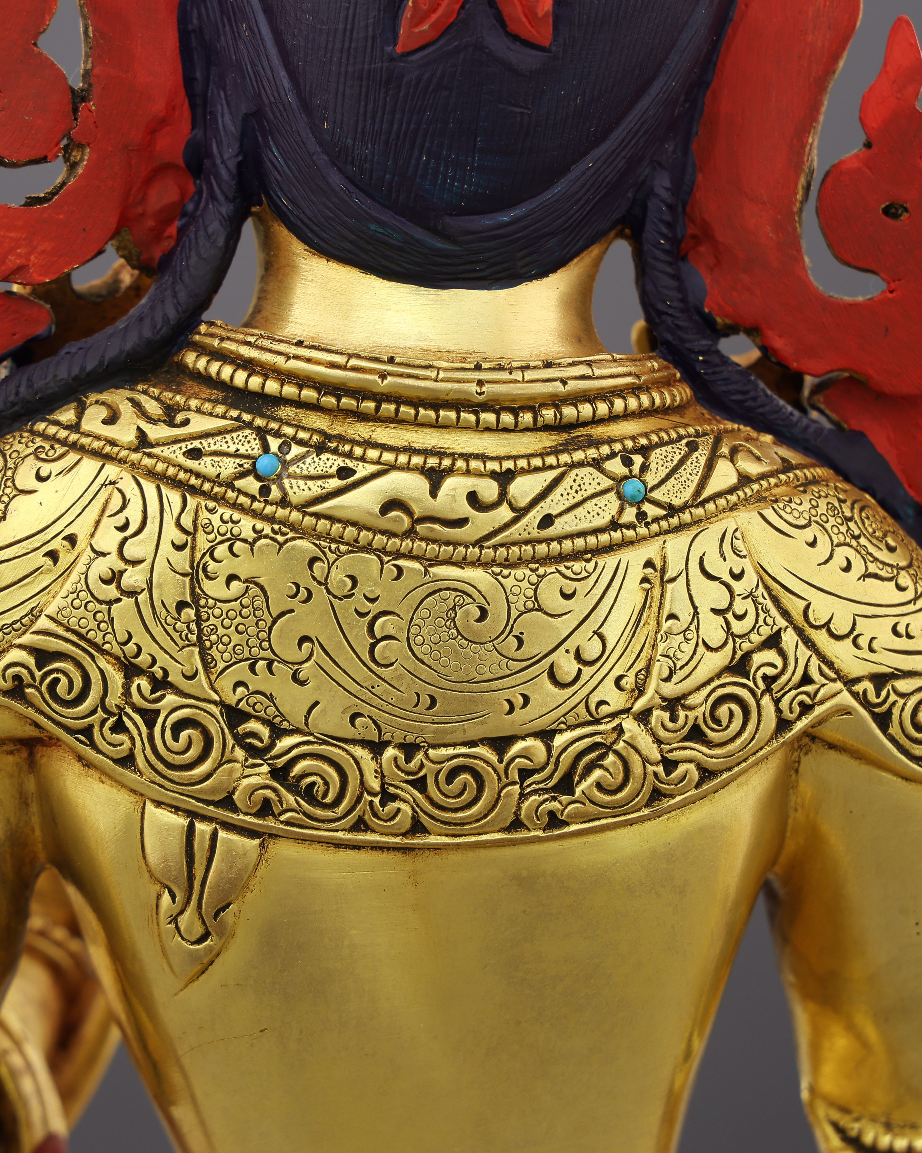 She Who Saves Swiftly | Handcrafted Green Tara Statue in Radiant 24K Gold