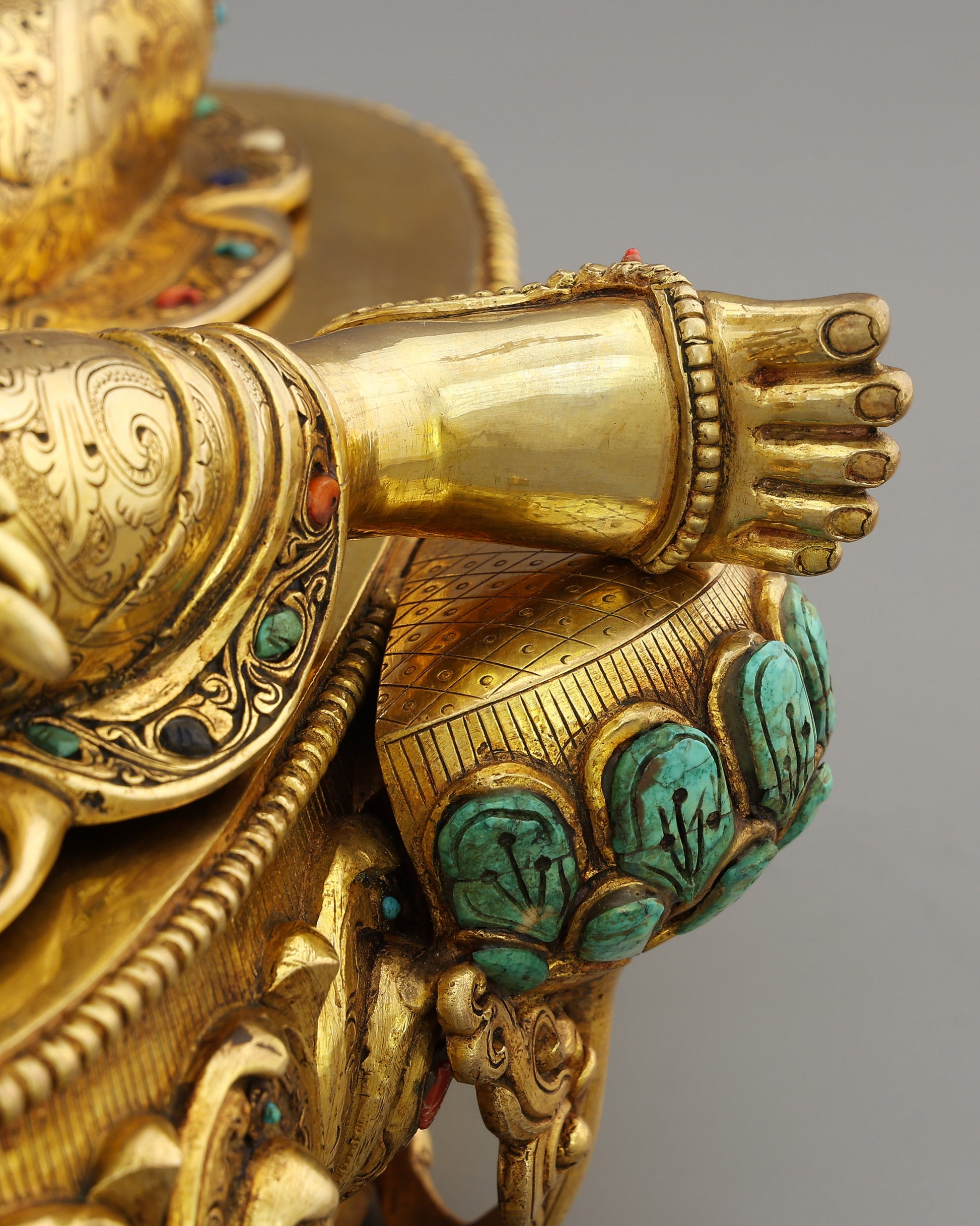 She Who Saves | Radiant Green Tara in 24K Gold - Authentic Handcrafted Statue