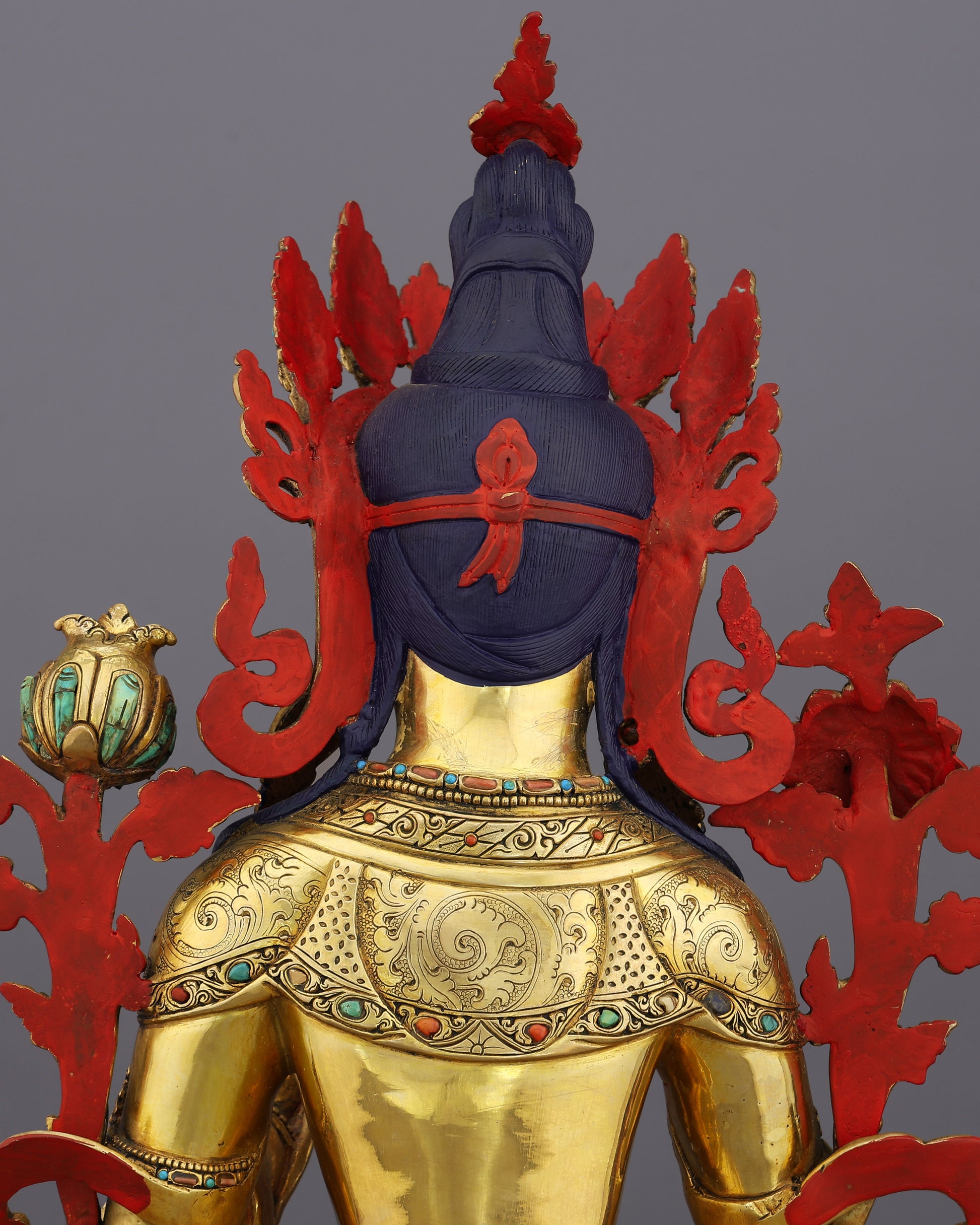 She Who Saves | Radiant Green Tara in 24K Gold - Authentic Handcrafted Statue