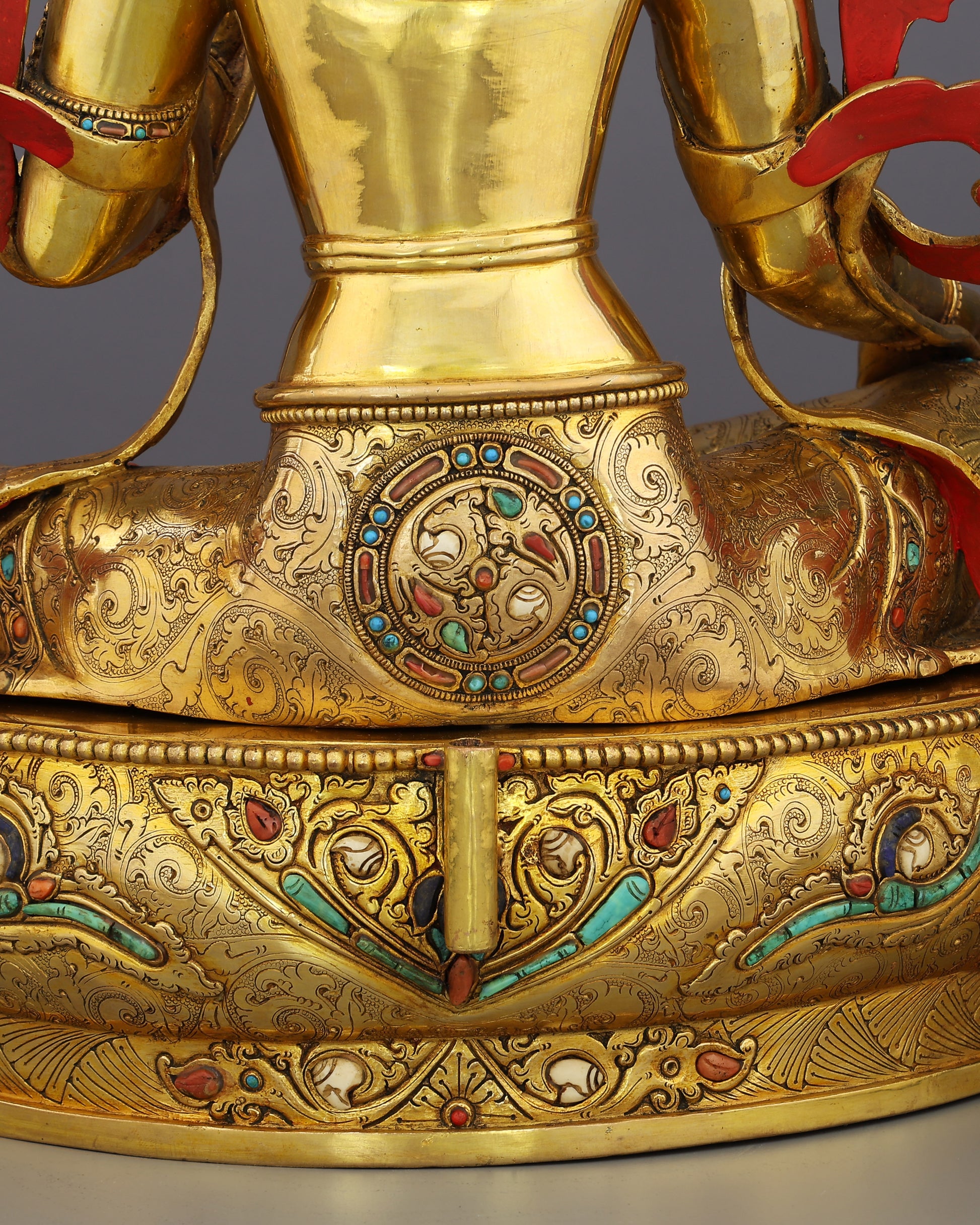 She Who Saves | Radiant Green Tara in 24K Gold - Authentic Handcrafted Statue