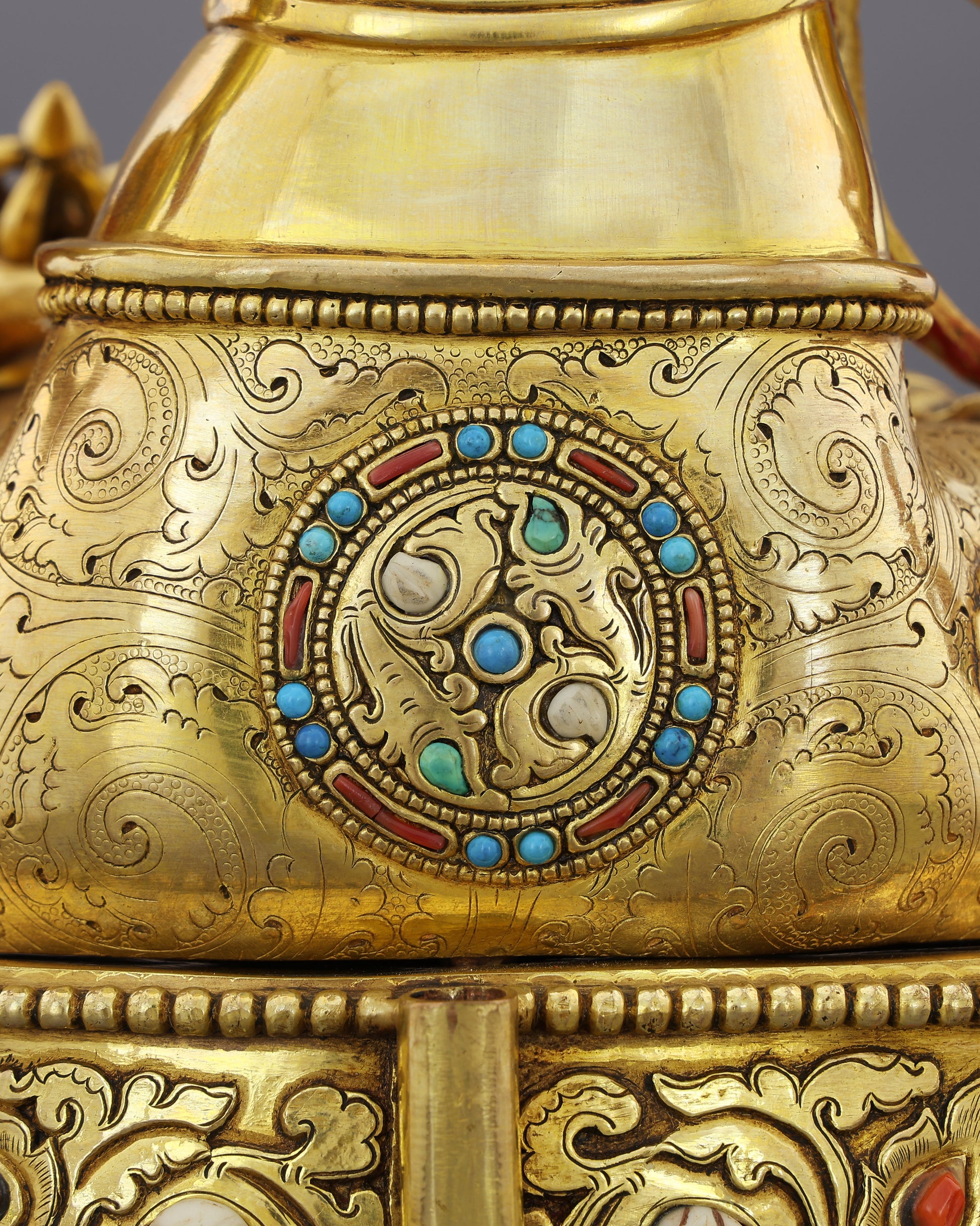 Pure Beyond Measure | Majestic Vajrasattva in 24K Gold - Authentic Handcrafted Statue
