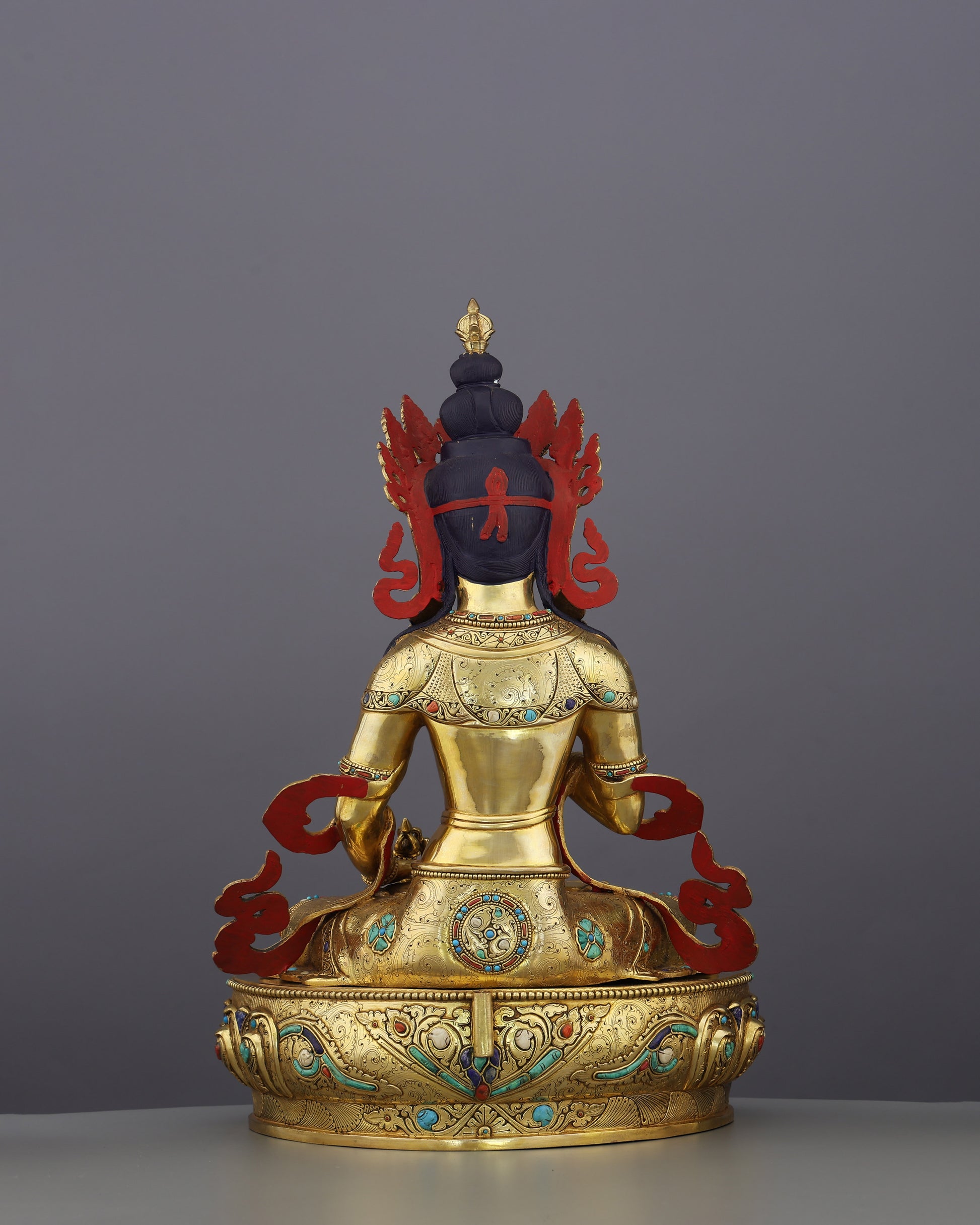 Pure Beyond Measure | Majestic Vajrasattva in 24K Gold - Authentic Handcrafted Statue