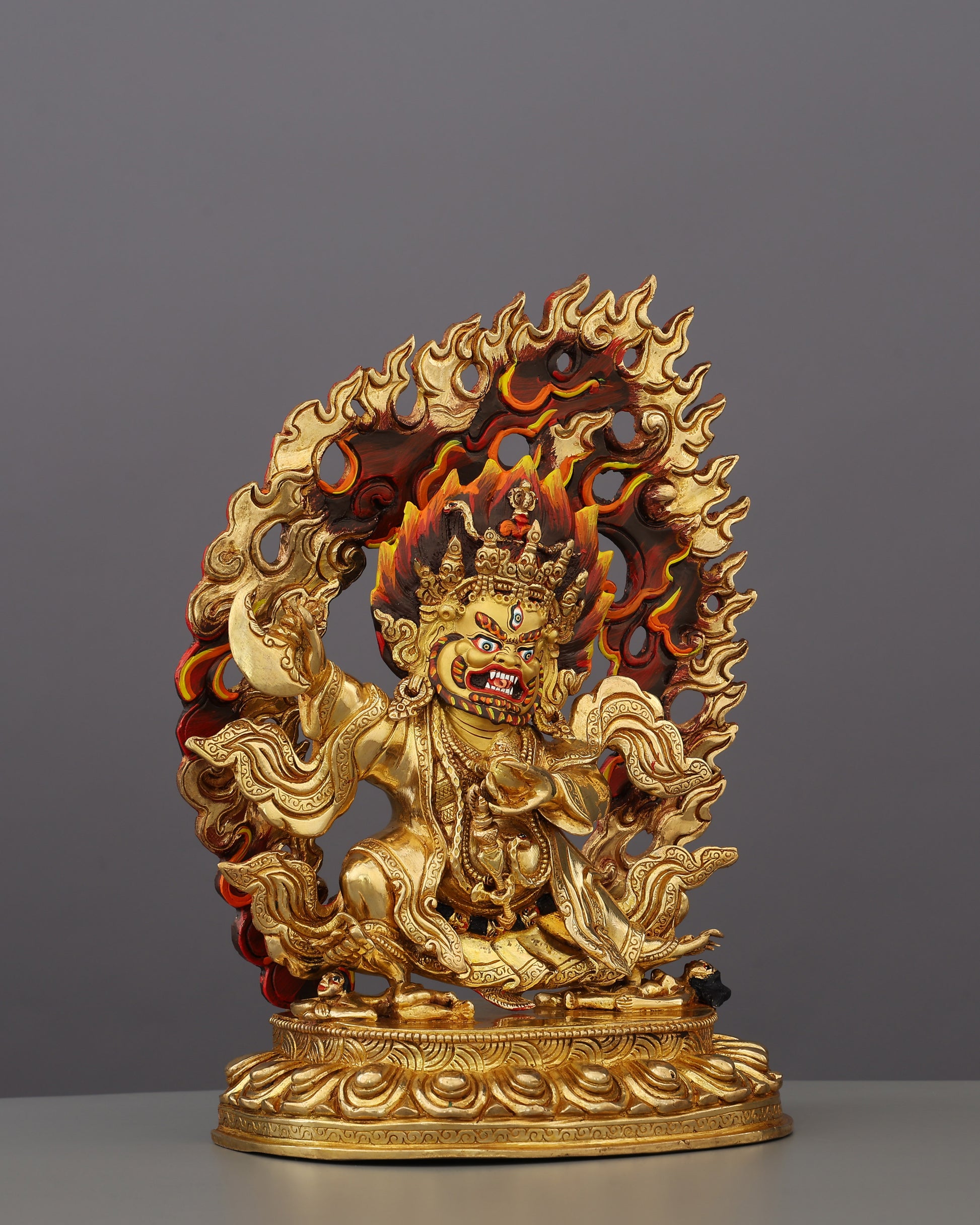 Wrathful Yet Protective | The Kajupa Mahakala Statue That Guards Your Sacred Space - Authentic Handcrafted Statue
