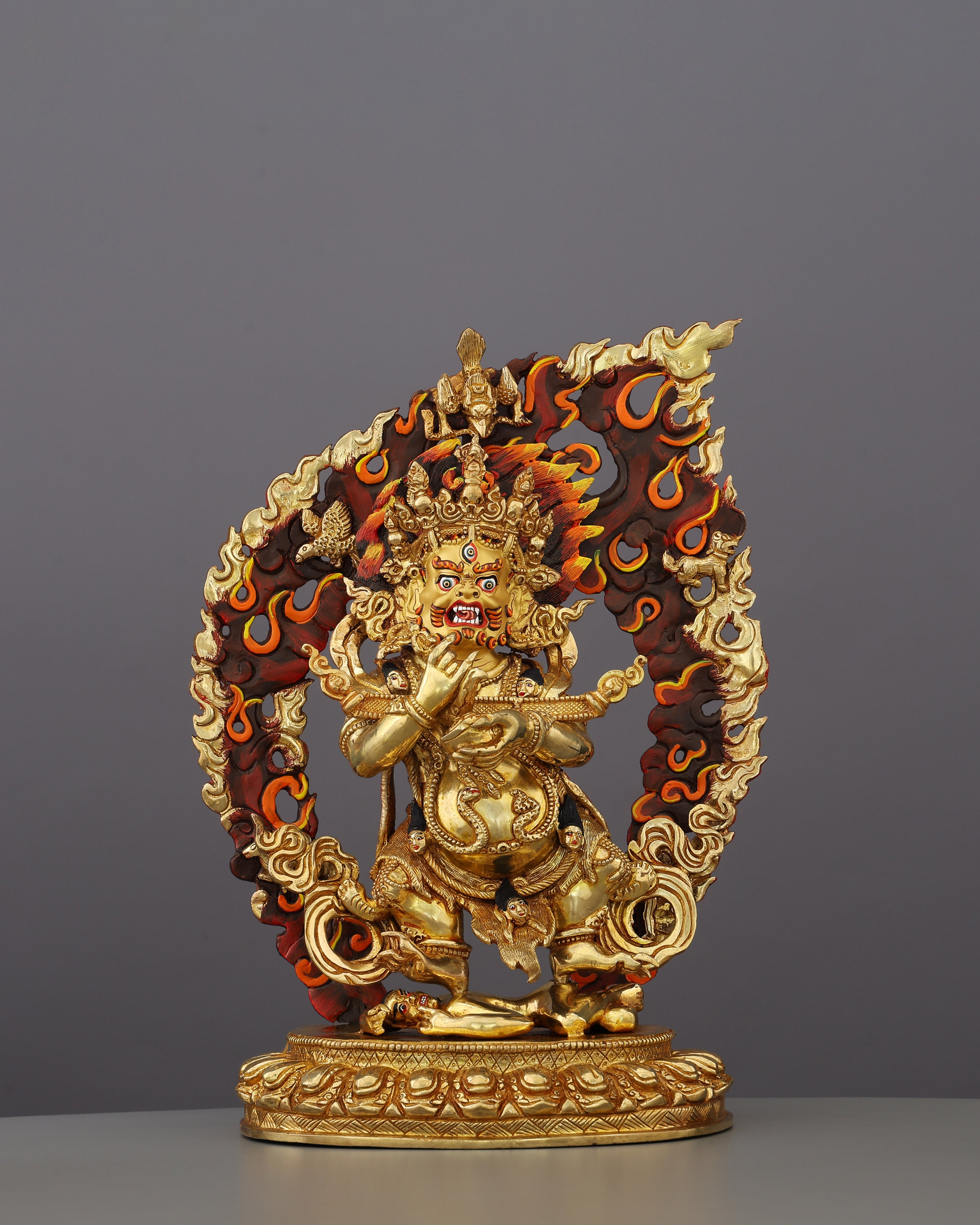 Guardian in Gold | Sakya Mahakala Statue That Turns Fear Into Fierce Protection