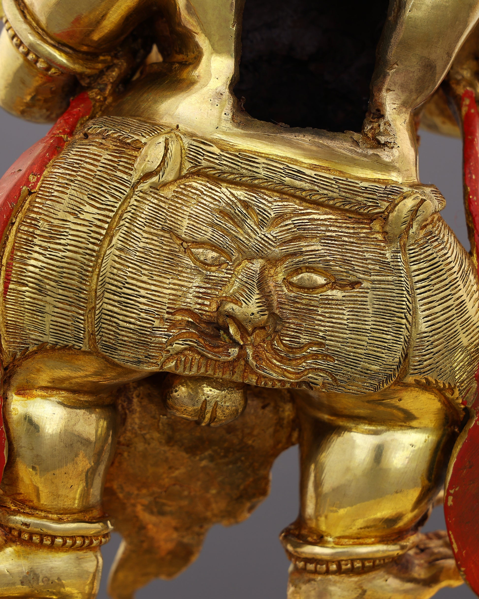 Guardian in Gold | Sakya Mahakala Statue That Turns Fear Into Fierce Protection - Authentic Handcrafted Statue