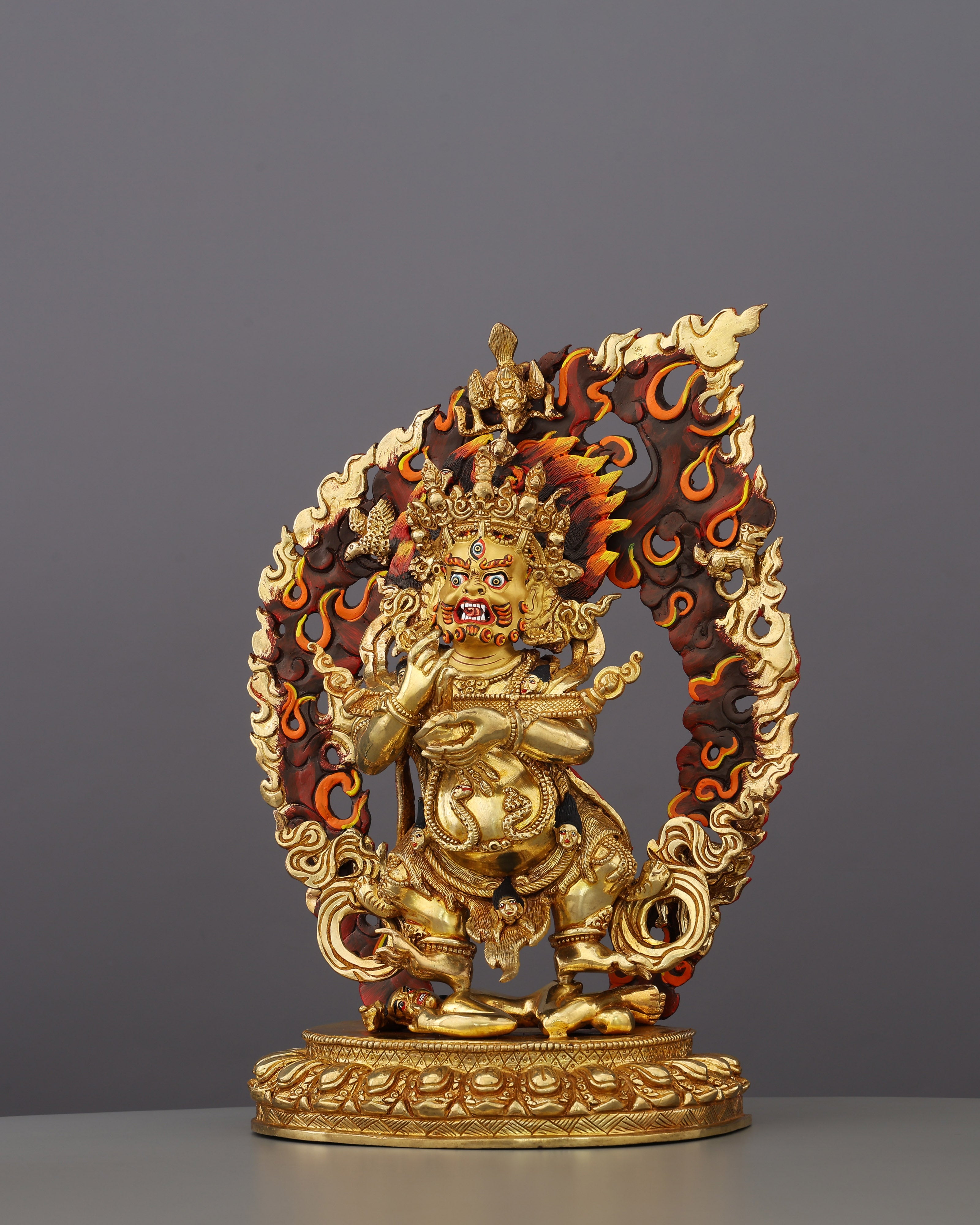 Guardian in Gold | Sakya Mahakala Statue That Turns Fear Into Fierce Protection