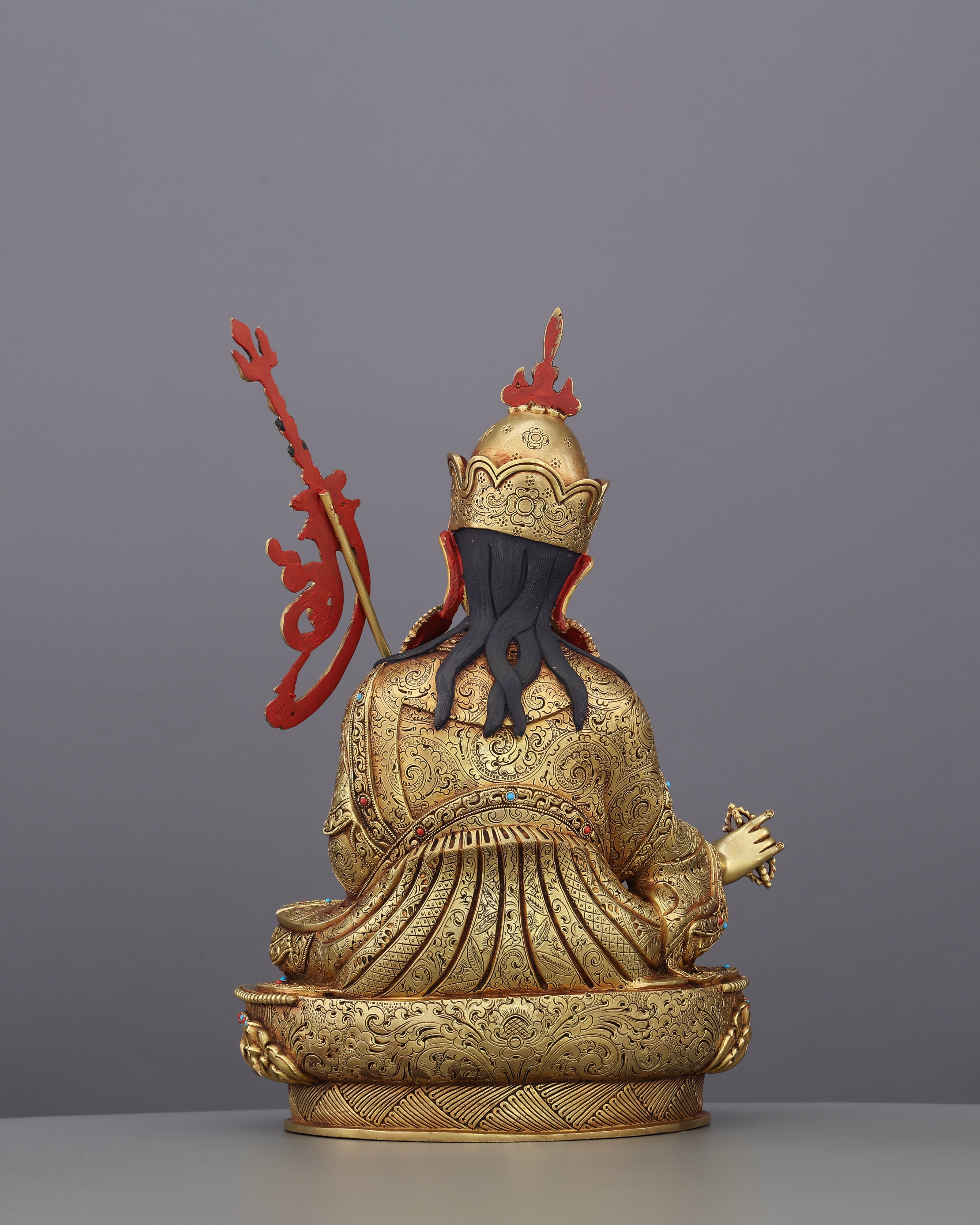 The Lotus-Born Master | Guru Rinpoche Statue in 24K Gold