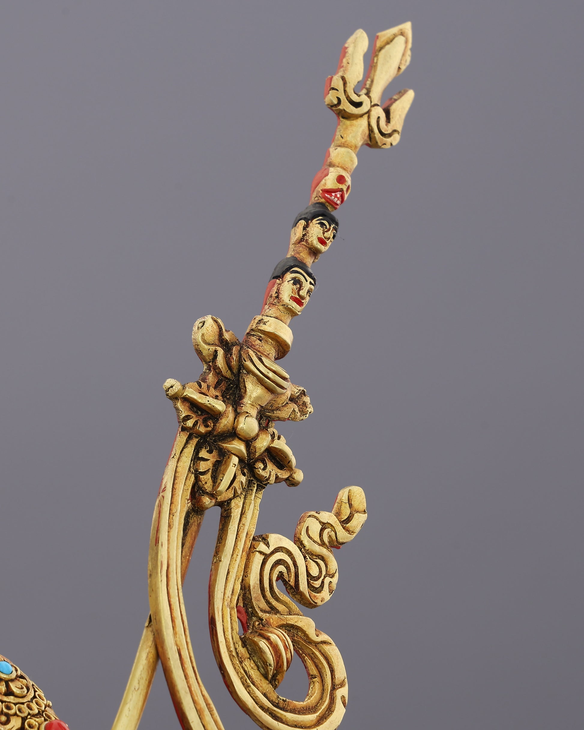 The Lotus-Born Master | Guru Rinpoche Statue in 24K Gold - Authentic Handcrafted Statue