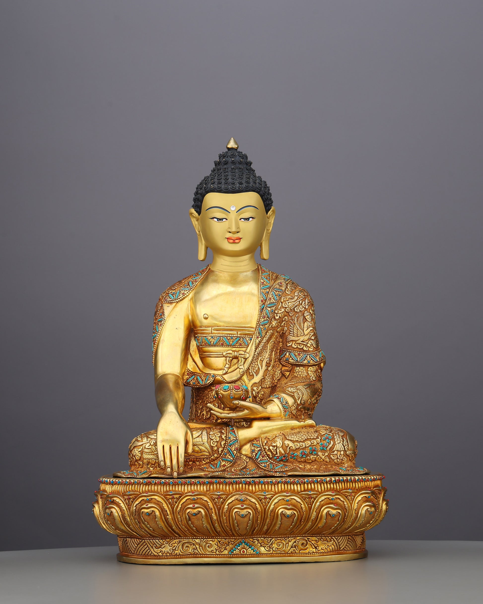 A Lifetime Told in Gold | Sakyamuni Buddha Life History Statue - Authentic Handcrafted Statue