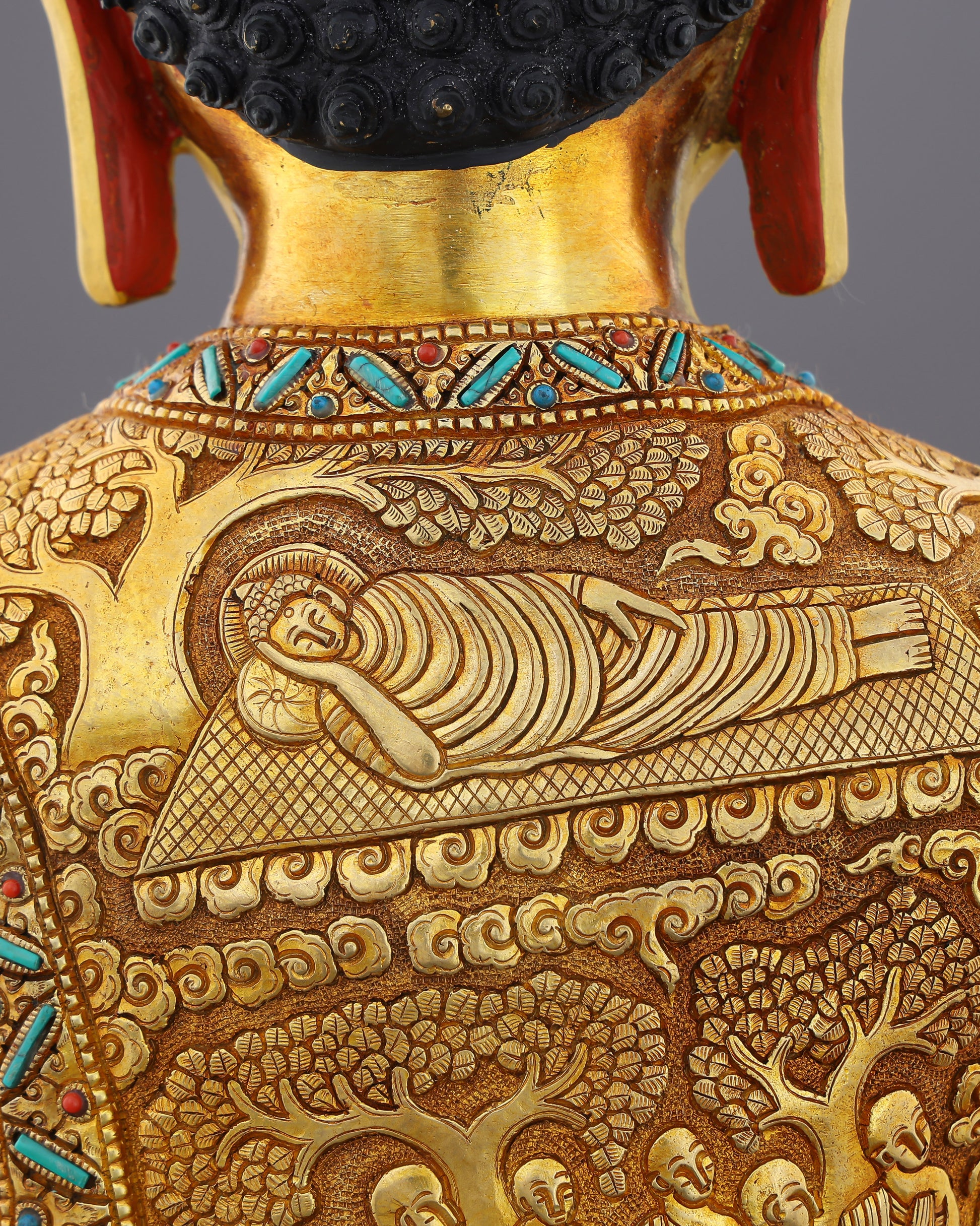 A Lifetime Told in Gold | Sakyamuni Buddha Life History Statue - Authentic Handcrafted Statue