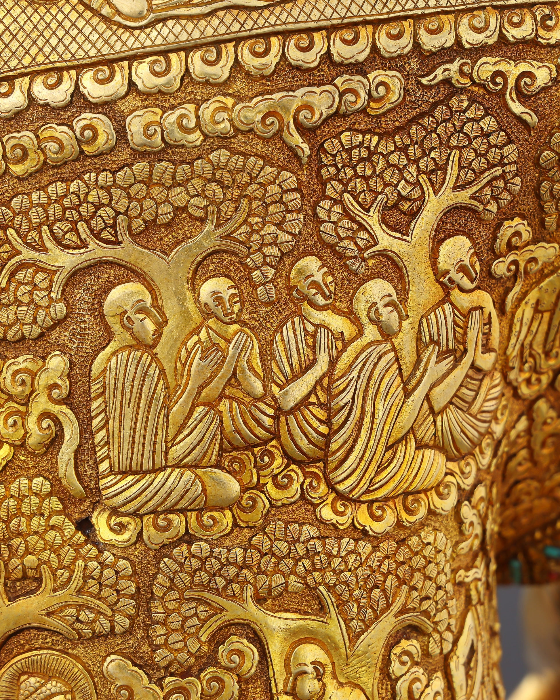 A Lifetime Told in Gold | Sakyamuni Buddha Life History Statue - Authentic Handcrafted Statue