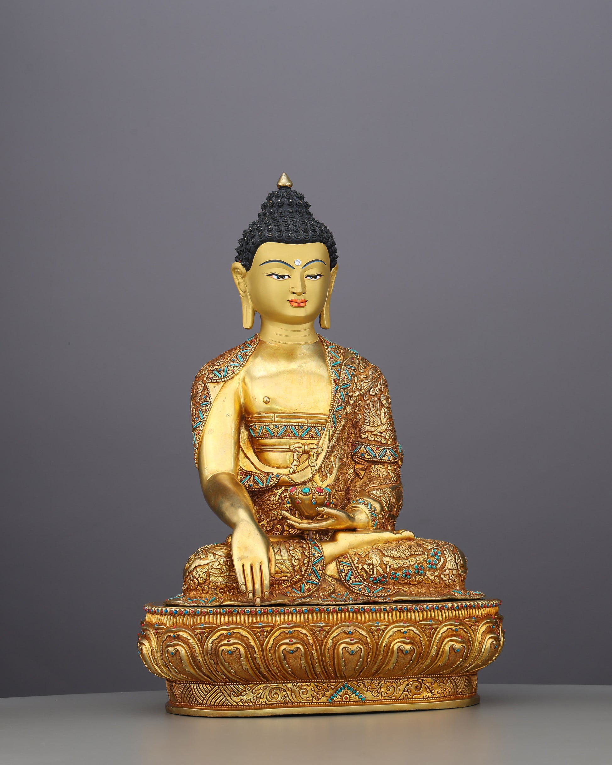 A Lifetime Told in Gold | Sakyamuni Buddha Life History Statue - Authentic Handcrafted Statue
