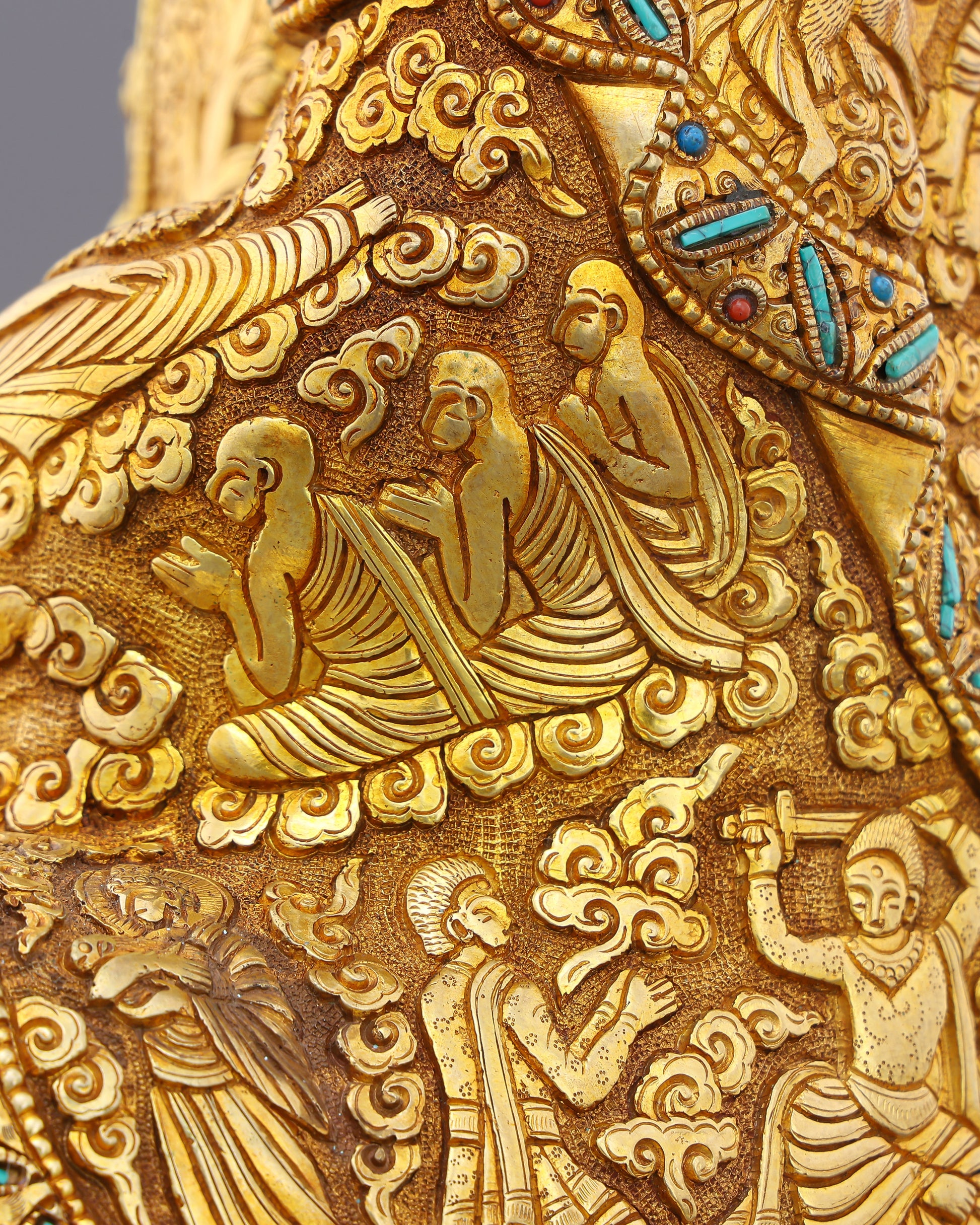 A Lifetime Told in Gold | Sakyamuni Buddha Life History Statue - Authentic Handcrafted Statue