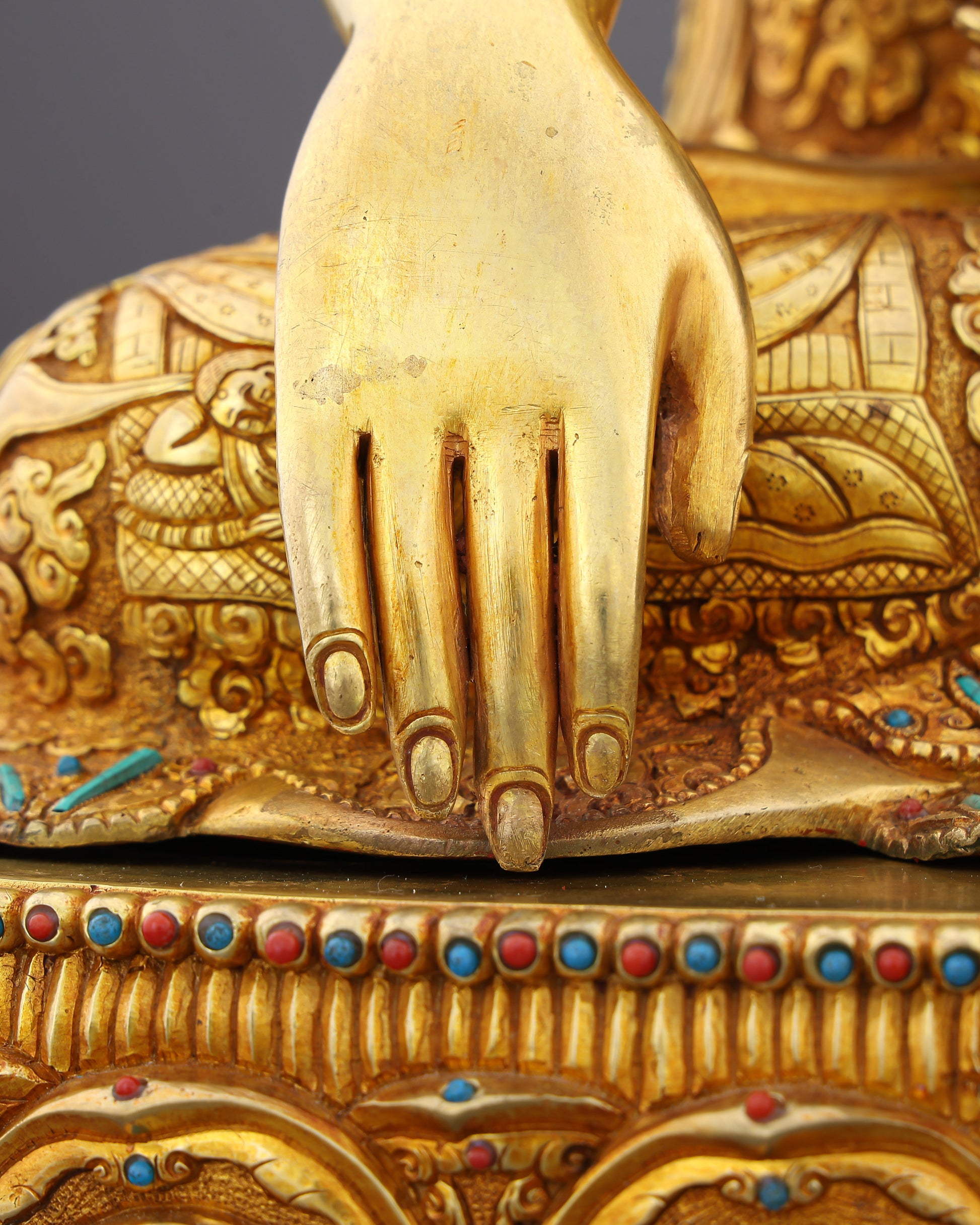 A Lifetime Told in Gold | Sakyamuni Buddha Life History Statue - Authentic Handcrafted Statue
