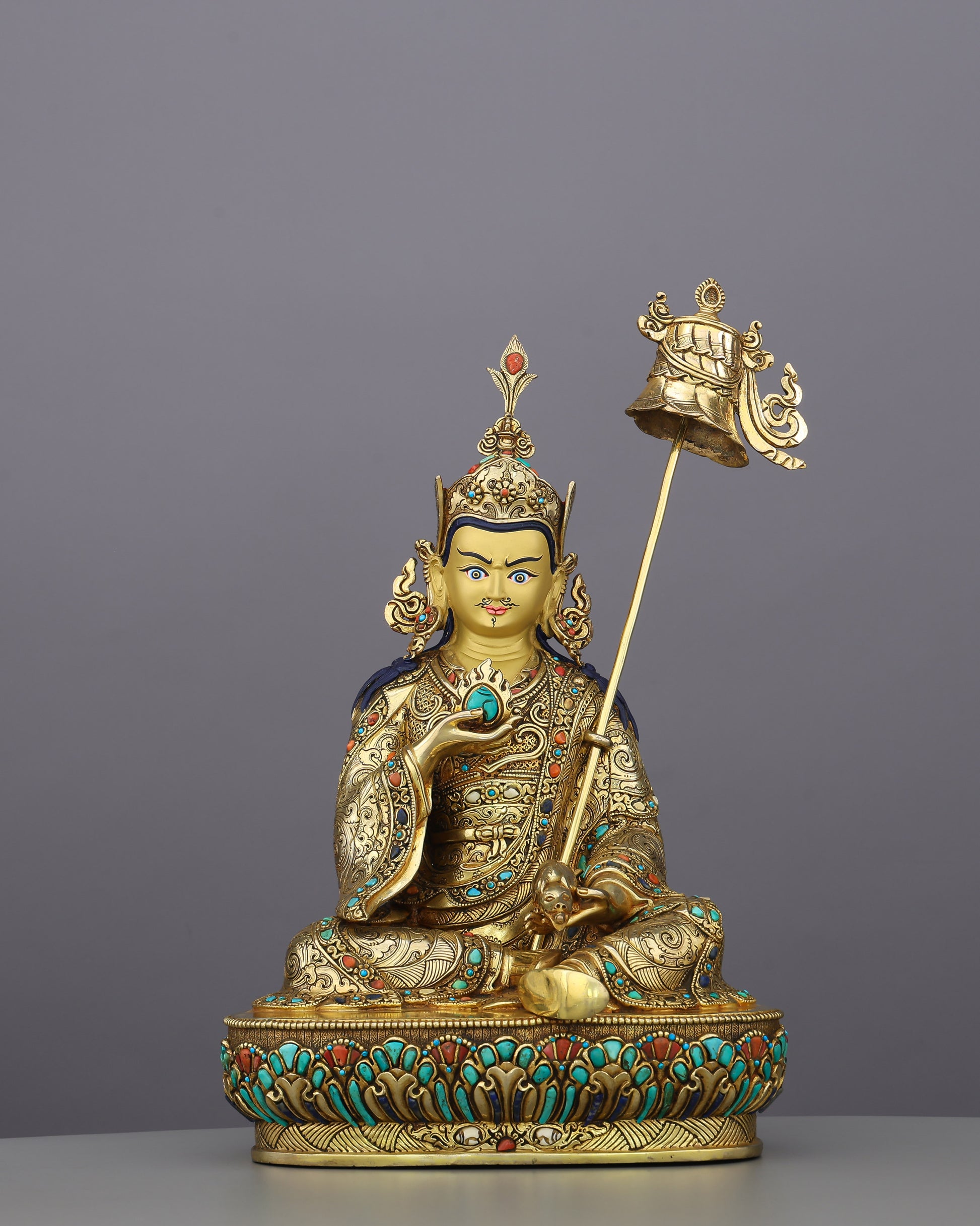 Wealth, Wisdom, and Wonder | Guru Orgyen Norlha Statue - Authentic Handcrafted Statue