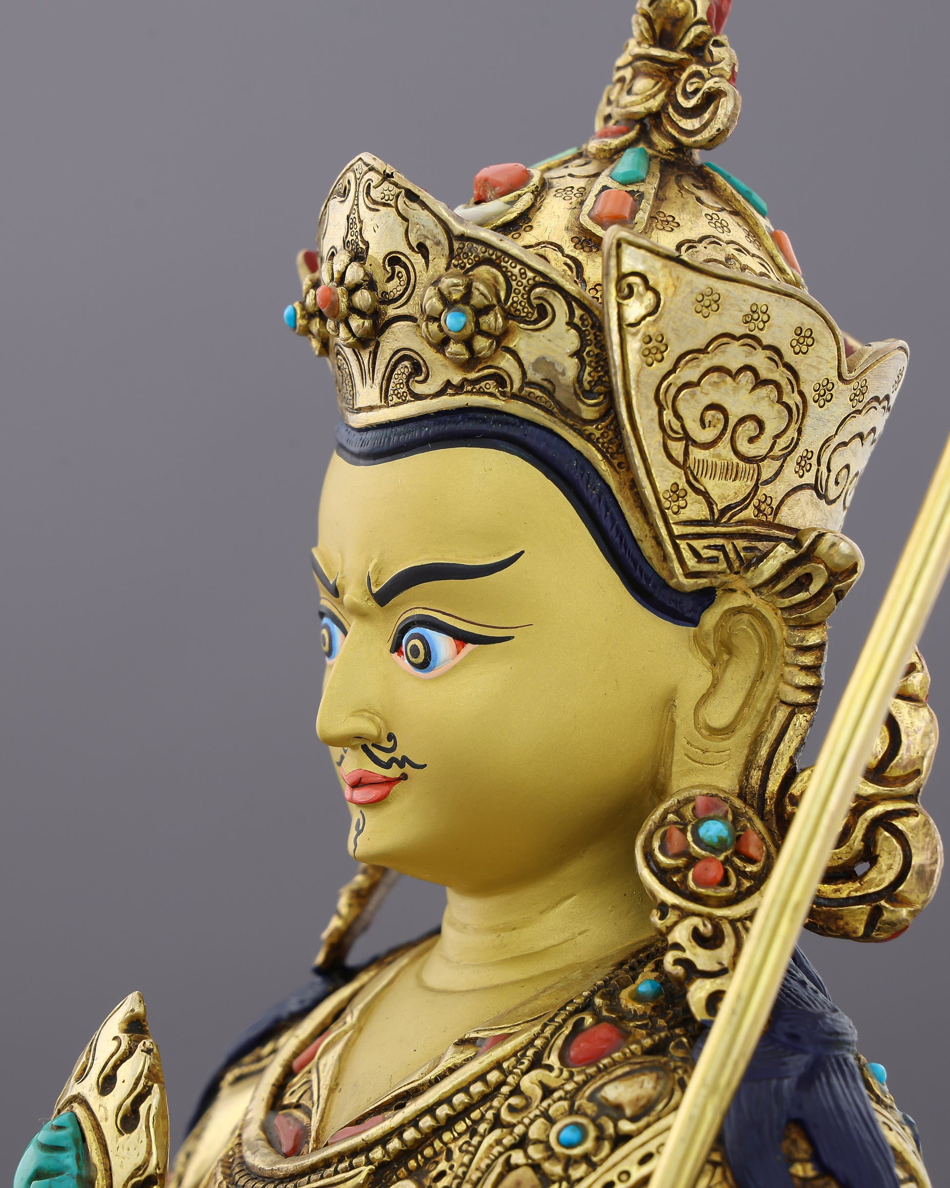 Wealth, Wisdom, and Wonder | Guru Orgyen Norlha Statue - Authentic Handcrafted Statue