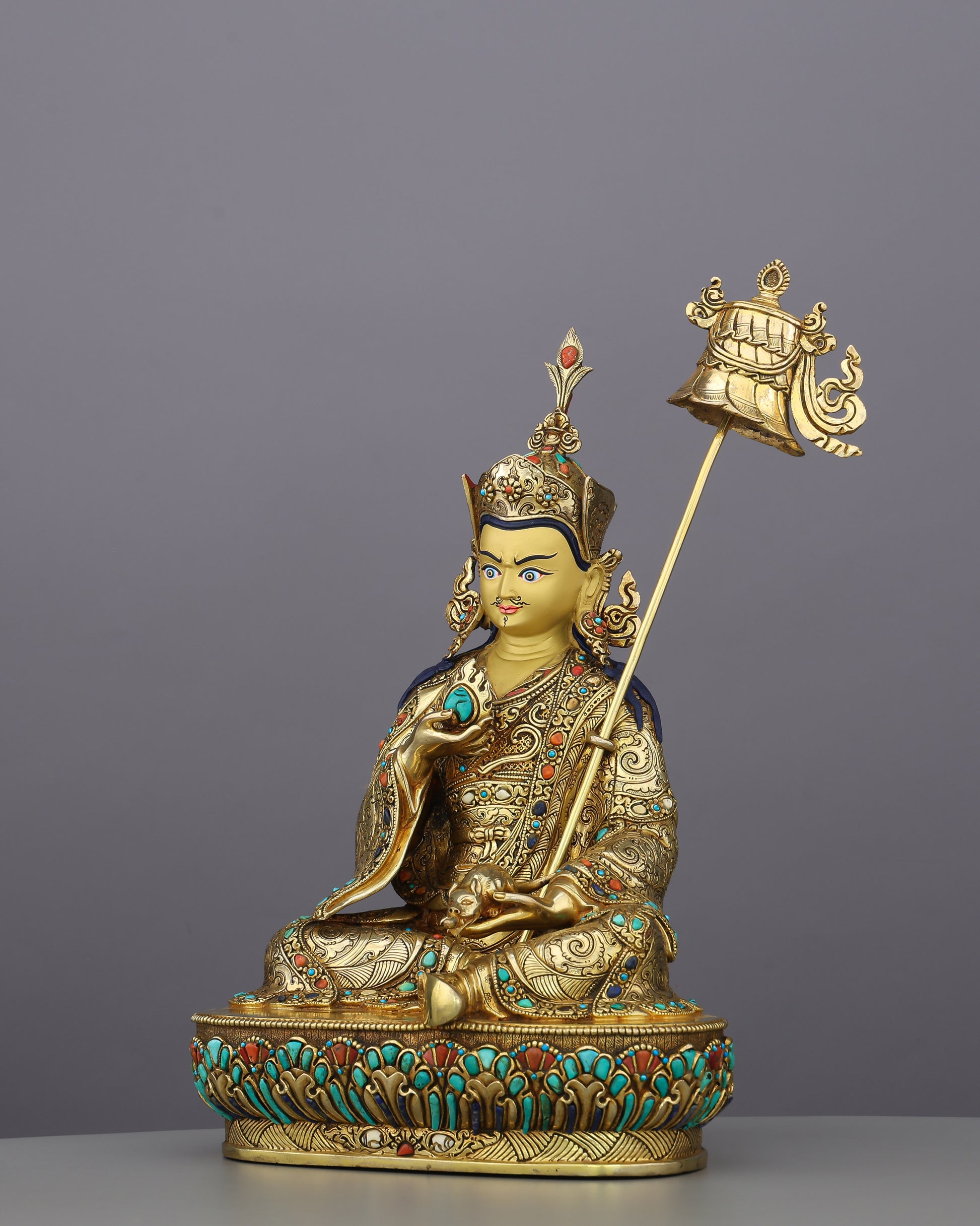 Wealth, Wisdom, and Wonder | Guru Orgyen Norlha Statue - Authentic Handcrafted Statue