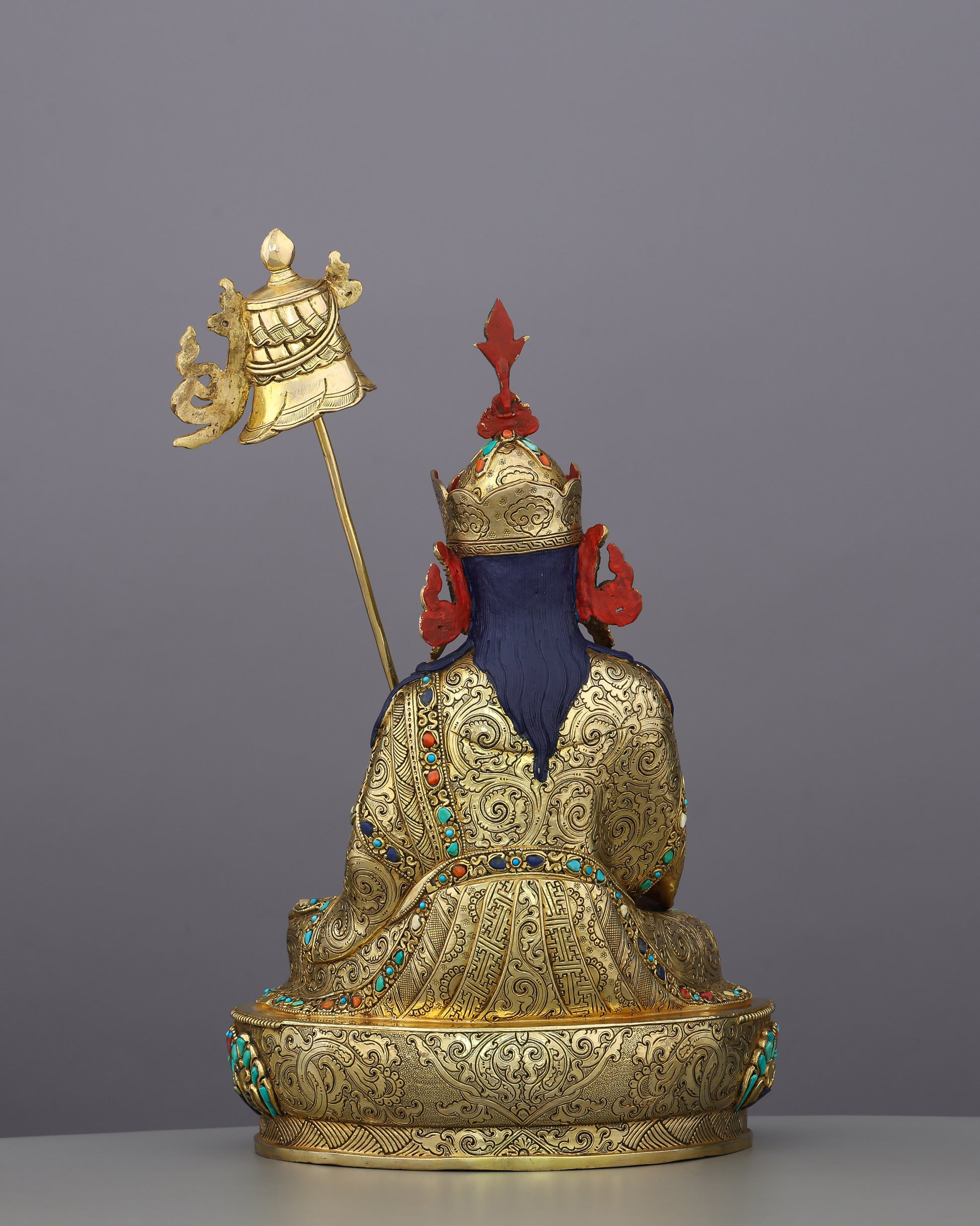 Wealth, Wisdom, and Wonder | Guru Orgyen Norlha Statue - Authentic Handcrafted Statue