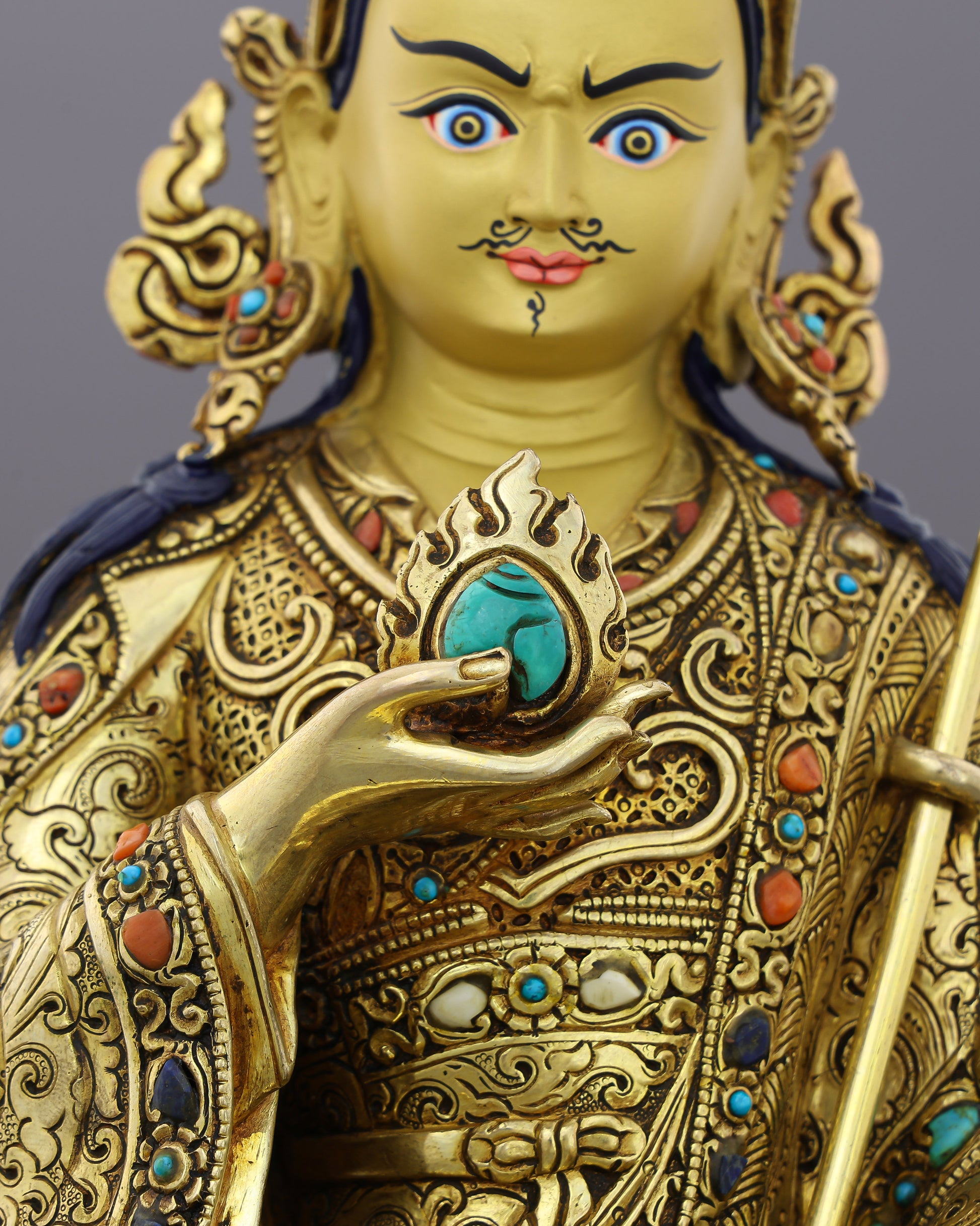Wealth, Wisdom, and Wonder | Guru Orgyen Norlha Statue - Authentic Handcrafted Statue