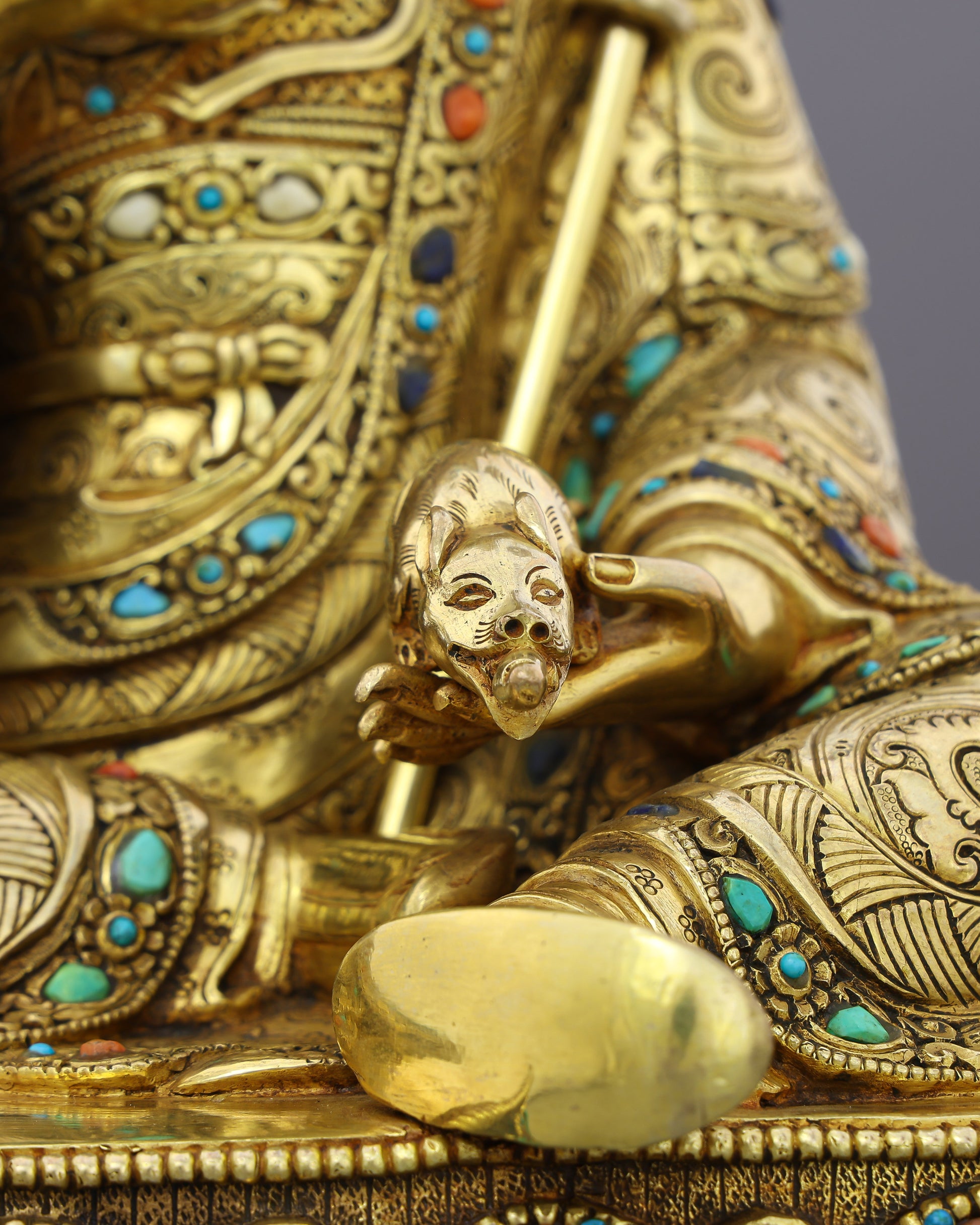 Wealth, Wisdom, and Wonder | Guru Orgyen Norlha Statue - Authentic Handcrafted Statue