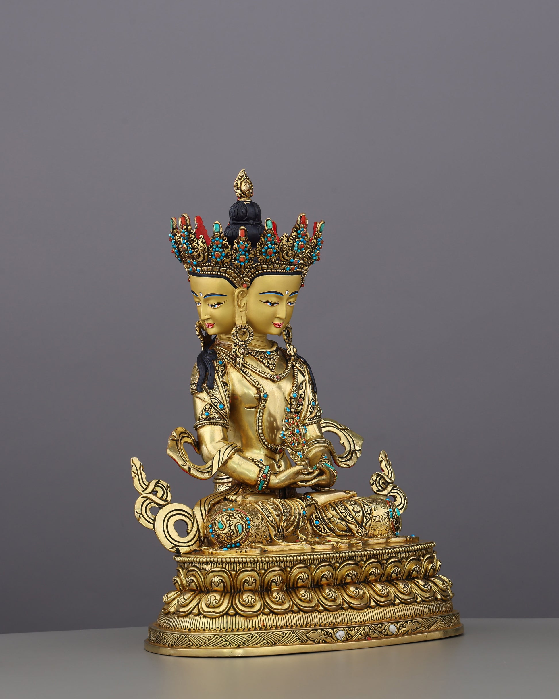 The Great Illuminator | Vairocana Statue That Radiates Cosmic Wisdom From Every Direction - Authentic Handcrafted Statue