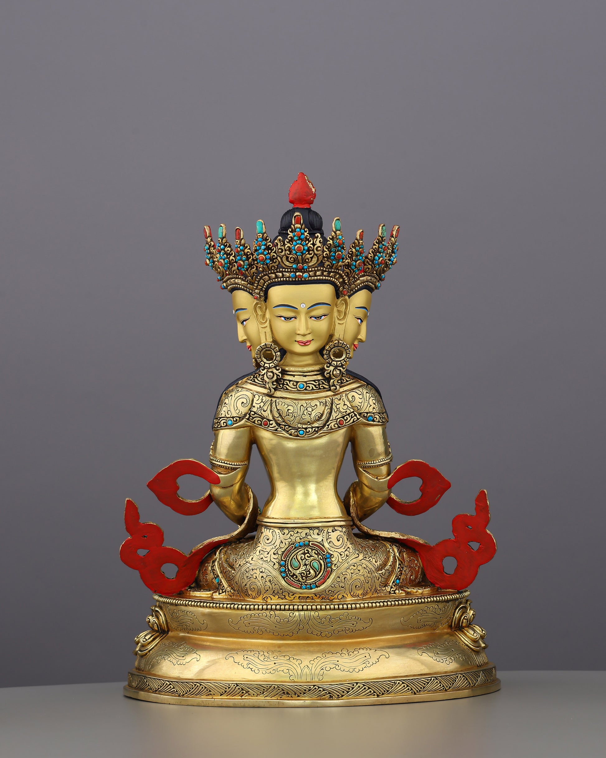 The Great Illuminator | Vairocana Statue That Radiates Cosmic Wisdom From Every Direction - Authentic Handcrafted Statue