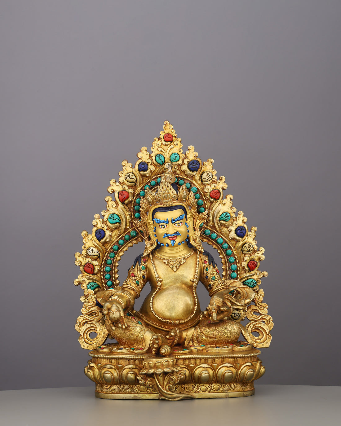 Golden Belly, Boundless Wealth | Dzambhala Statue - Handcrafted Buddhist Statue