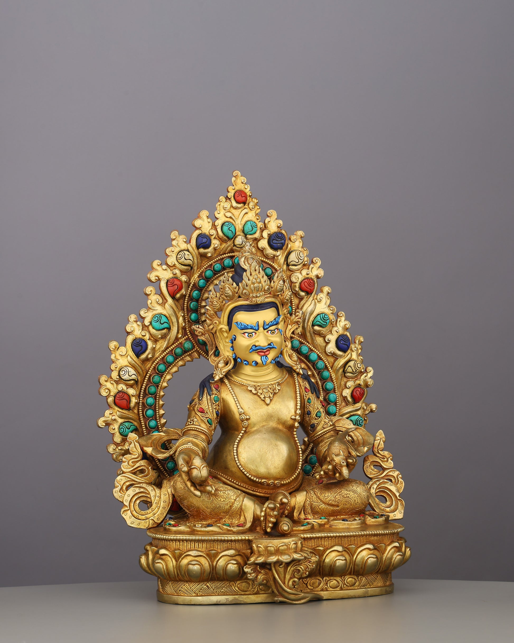 Golden Belly, Boundless Wealth | Dzambhala Statue - Authentic Handcrafted Statue
