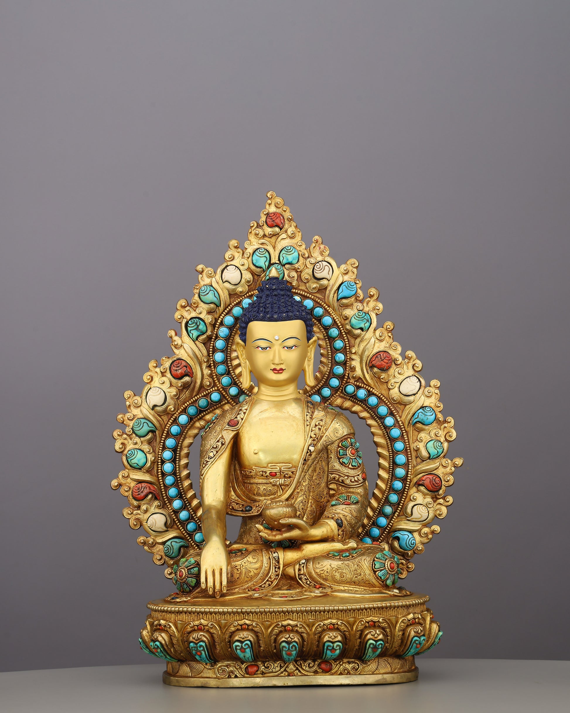 The Moment of Enlightenment | 24K Sakyamuni Buddha Statue - Authentic Handcrafted Statue