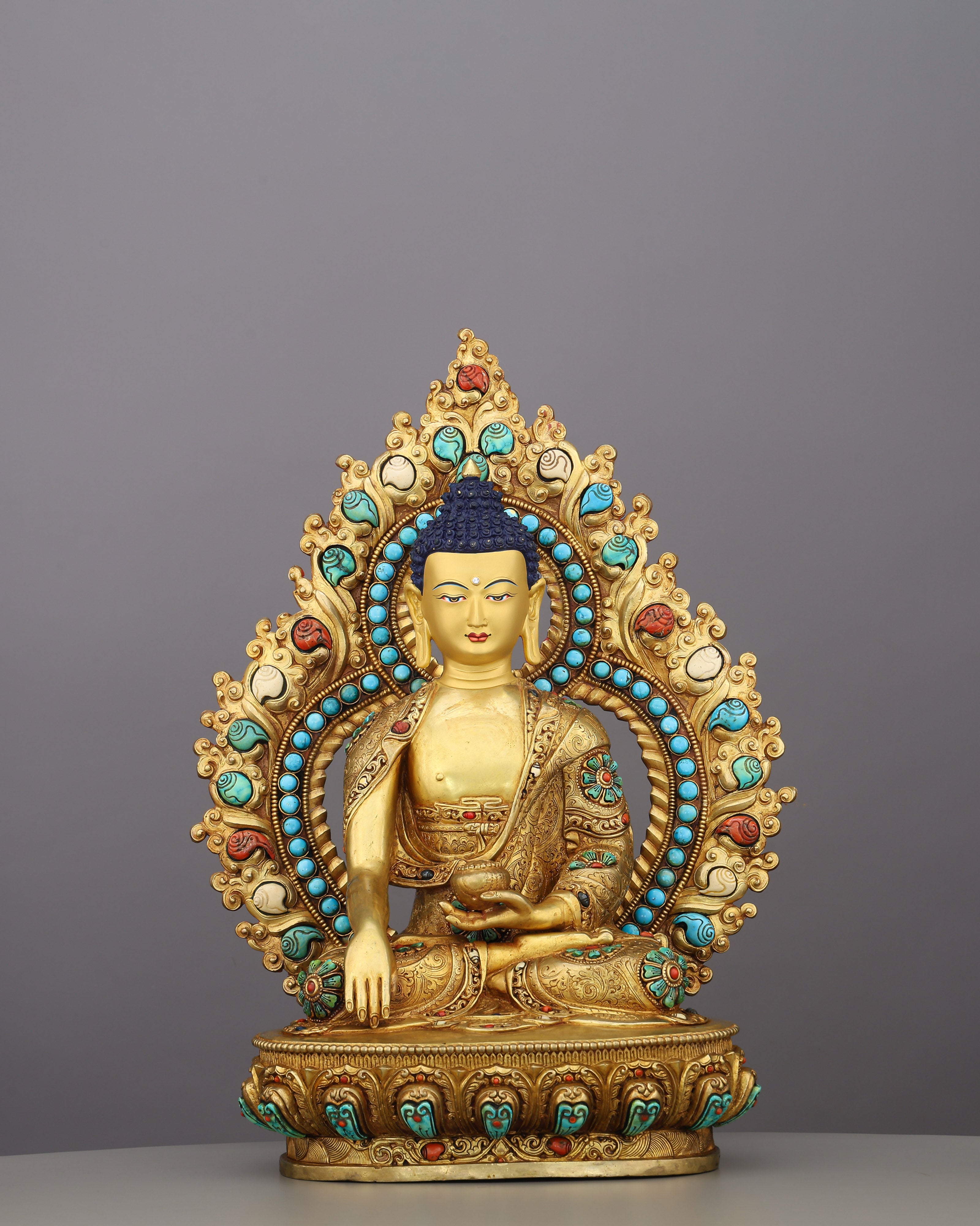 The Moment of Enlightenment | 24K Sakyamuni Buddha Statue