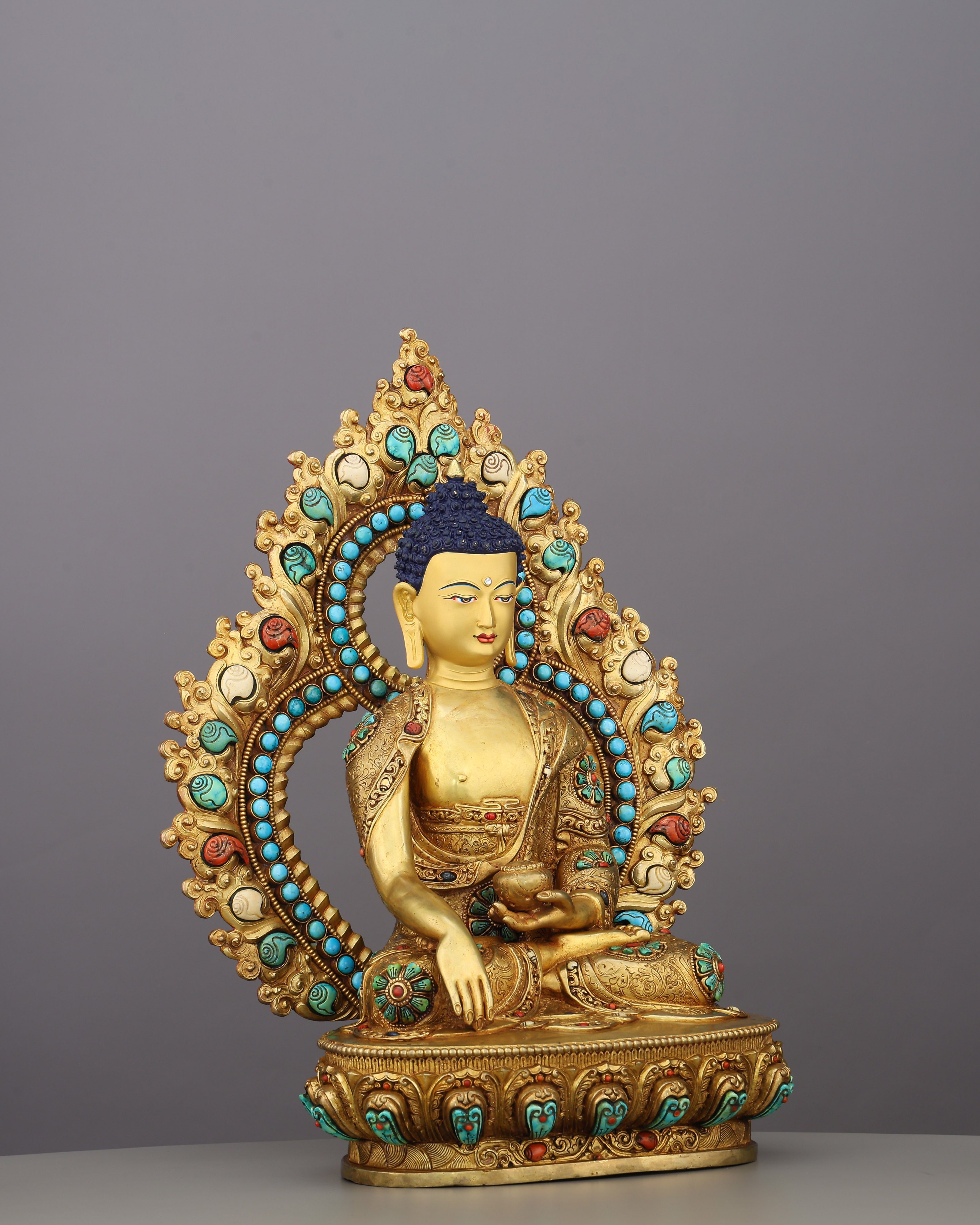The Moment of Enlightenment | 24K Sakyamuni Buddha Statue