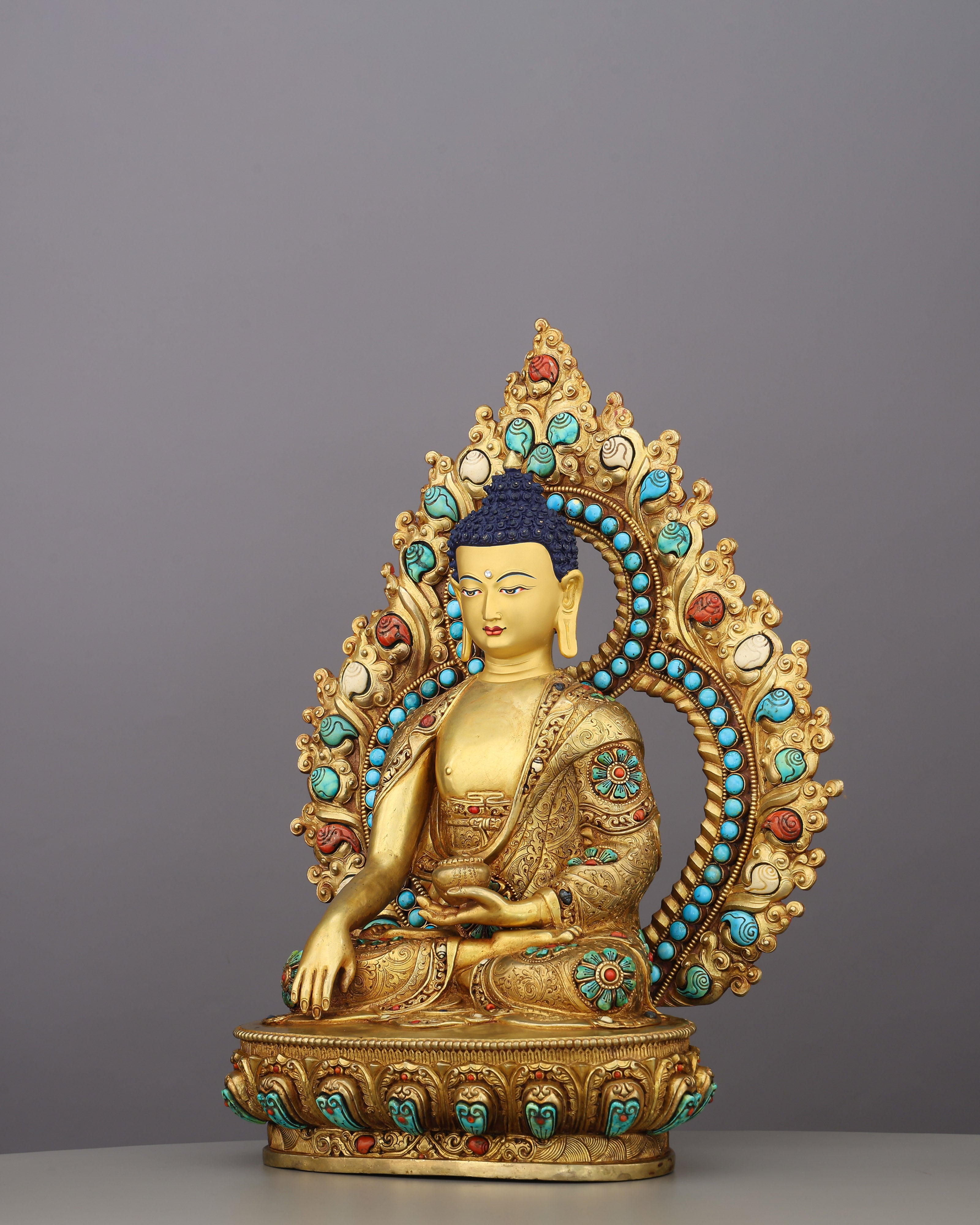The Moment of Enlightenment | 24K Sakyamuni Buddha Statue
