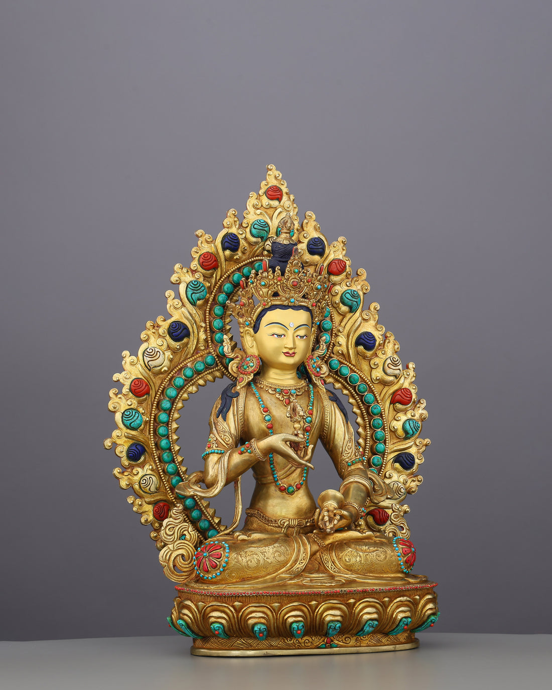 Pure as Thunder, Bright as Lightning | Vajrasattva Statue - Handcrafted Buddhist Statue - Authentic Sacred Art