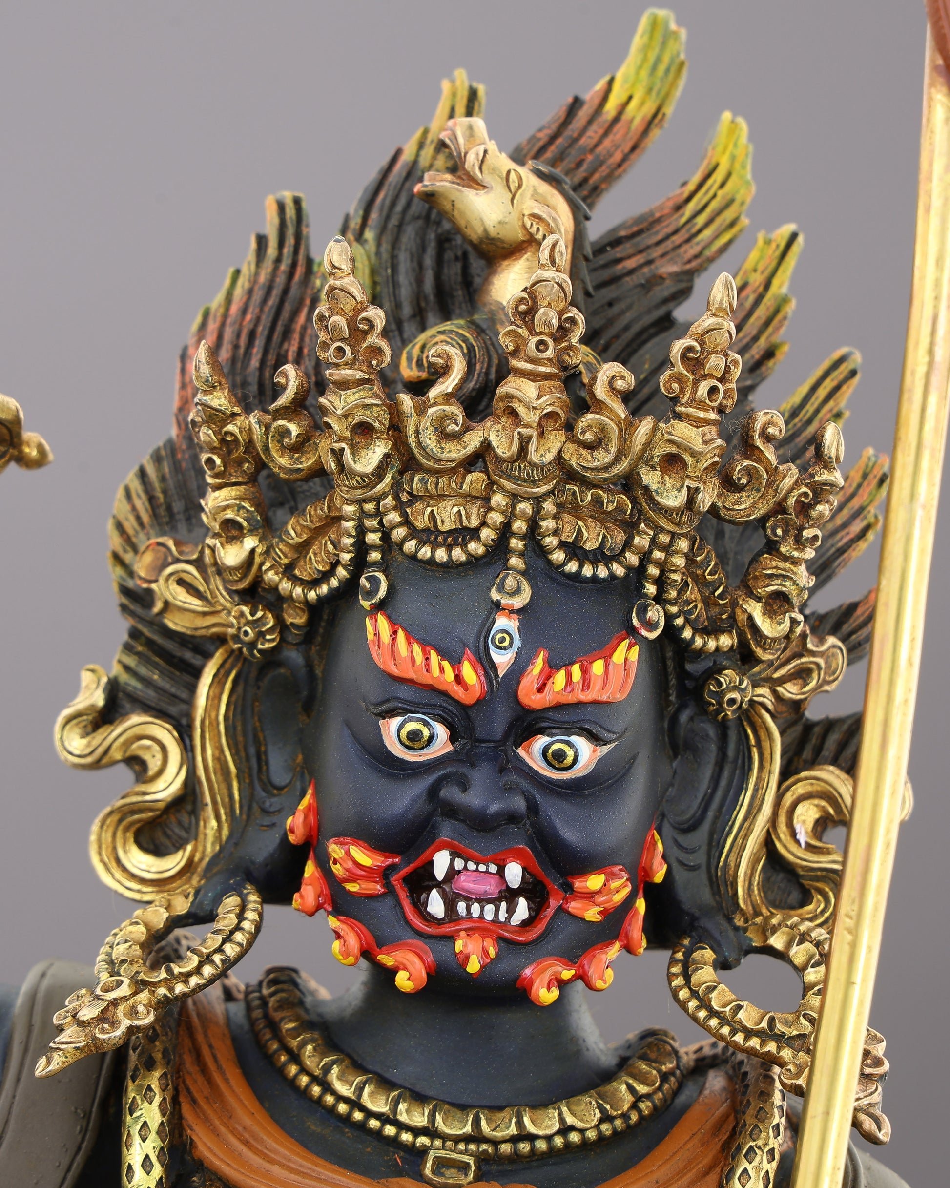Troma Nagmo | The Wrathful Black Dakini Who Liberates Through Fear - Authentic Handcrafted Statue