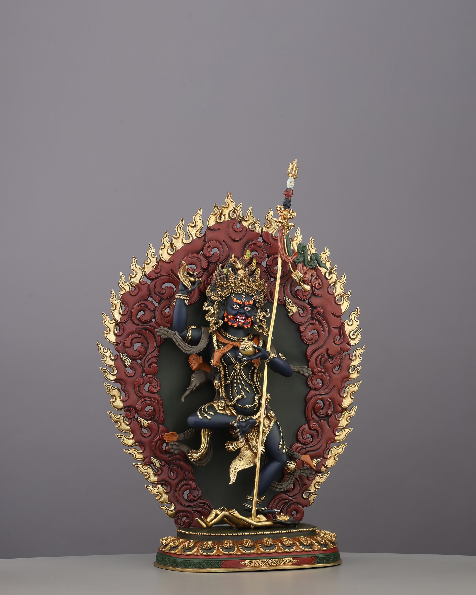 Troma Nagmo | The Wrathful Black Dakini Who Liberates Through Fear - Authentic Handcrafted Statue