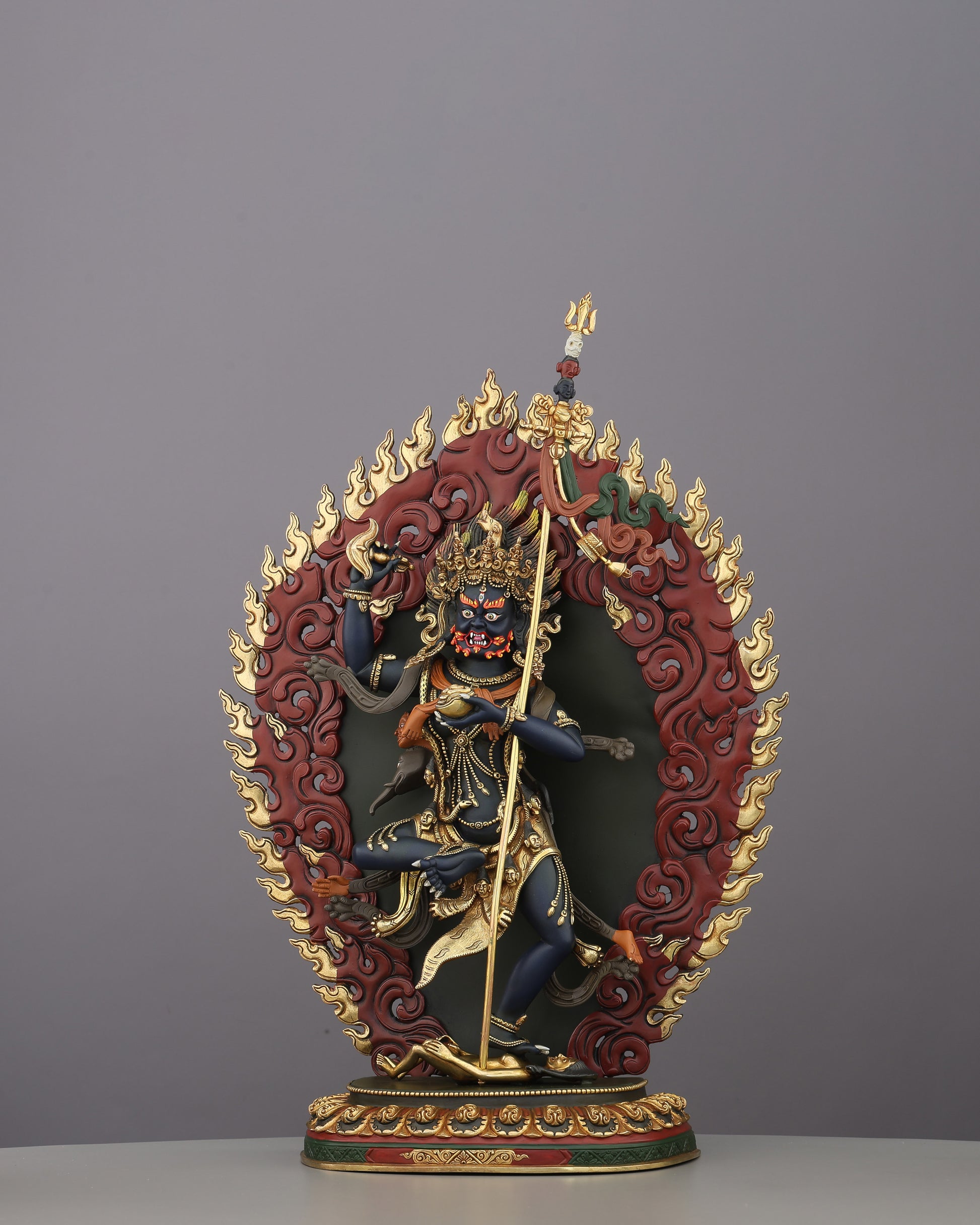 Troma Nagmo | The Wrathful Black Dakini Who Liberates Through Fear - Authentic Handcrafted Statue