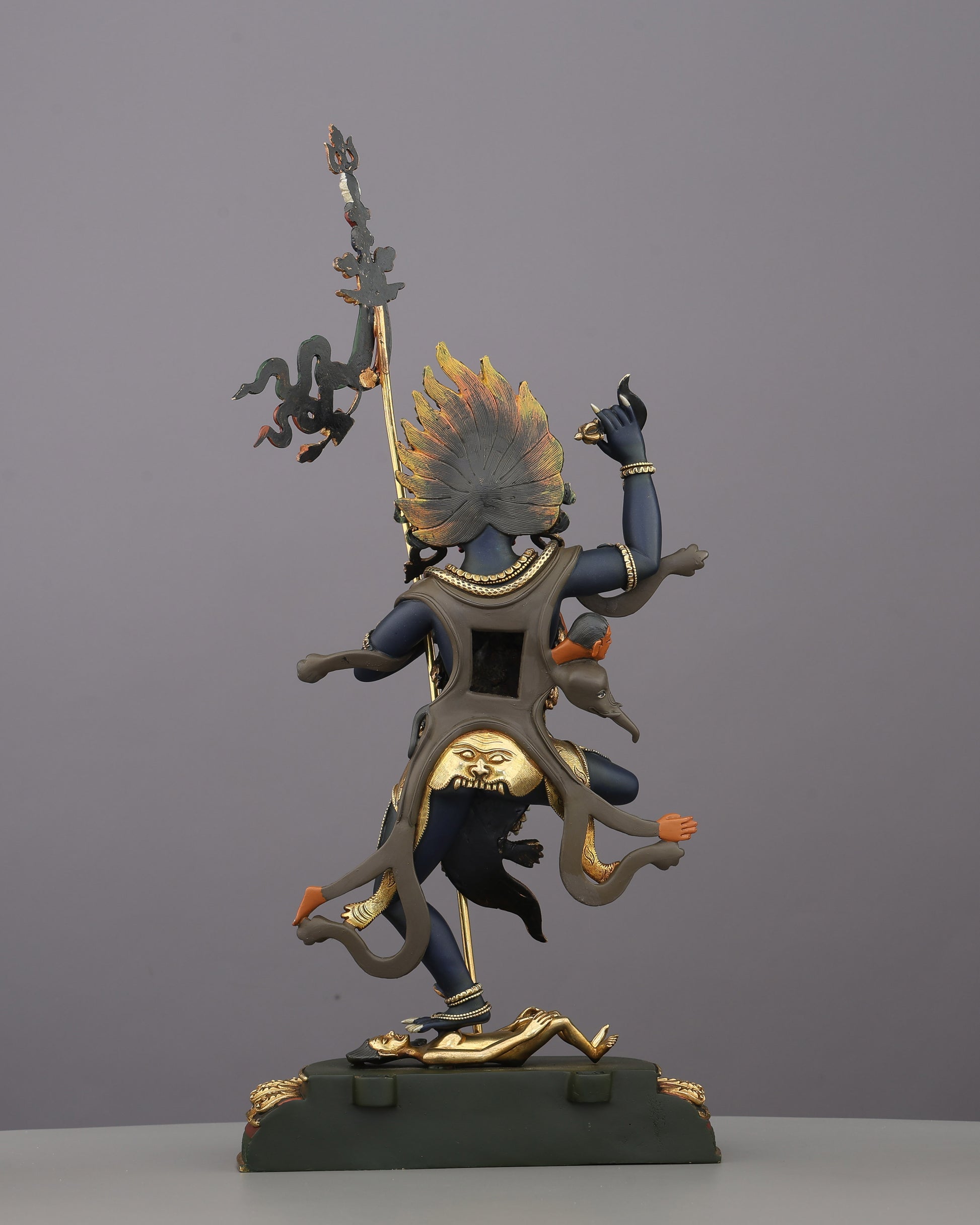 Troma Nagmo | The Wrathful Black Dakini Who Liberates Through Fear - Authentic Handcrafted Statue