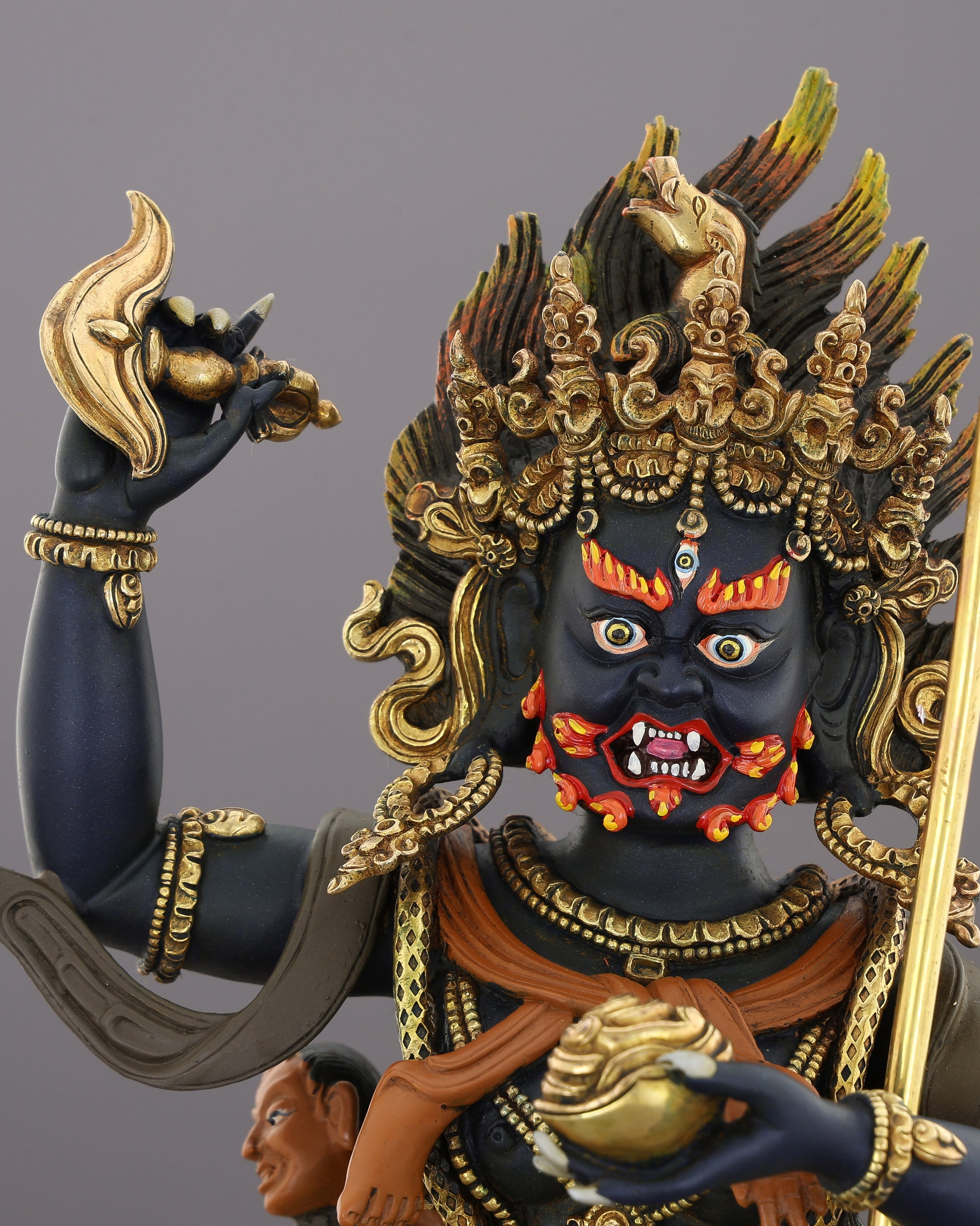 Troma Nagmo | The Wrathful Black Dakini Who Liberates Through Fear - Authentic Handcrafted Statue