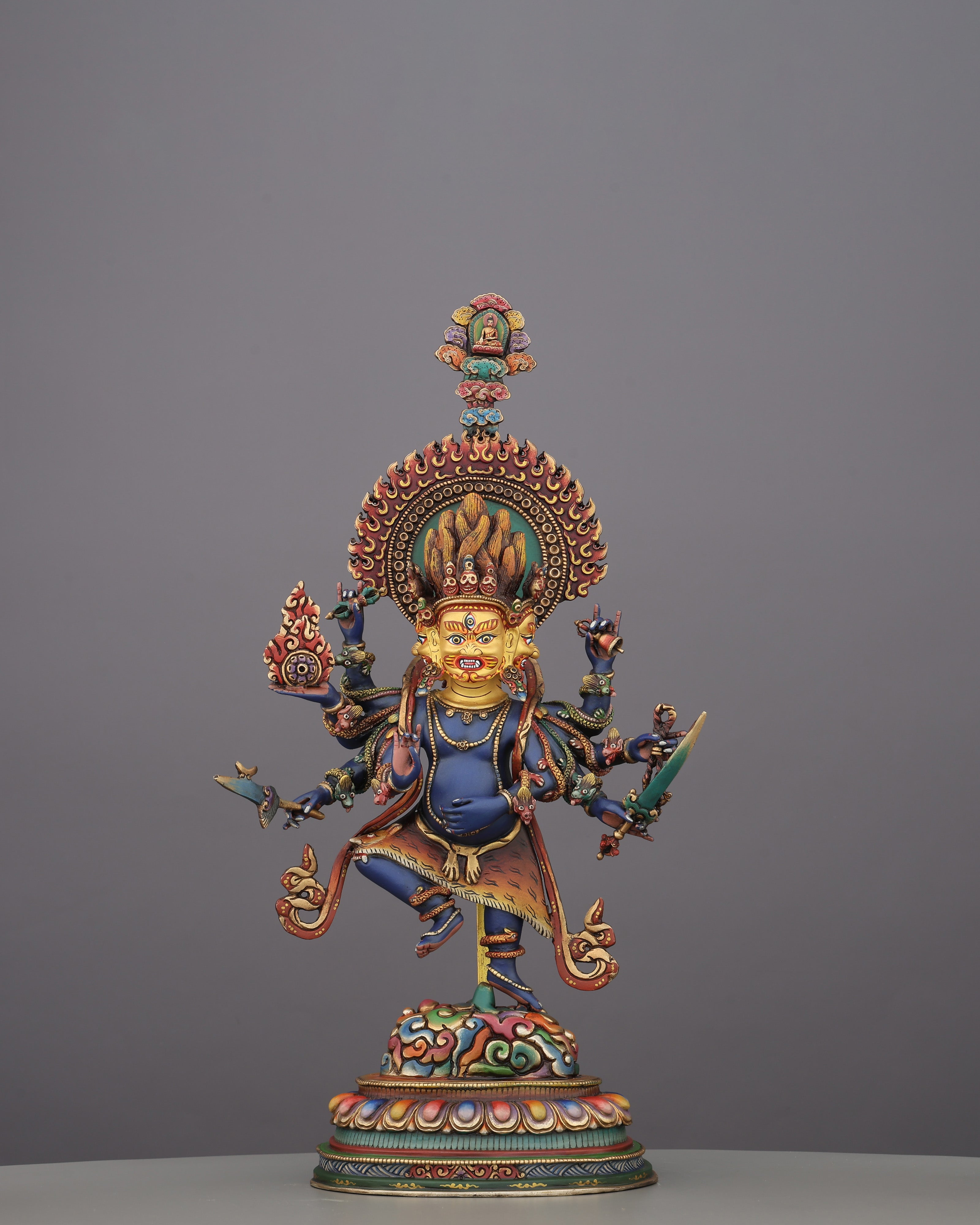 Akash Bhairav Statue | The Sky-Dwelling Ferocious Guardian of the Heavens, Handcrafted in Nepal