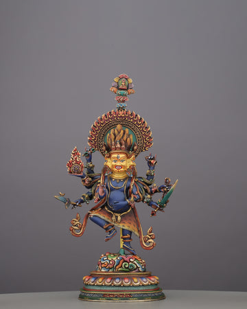 Akash Bhairav Statue | The Sky-Dwelling Ferocious Guardian of the Heavens, Handcrafted in Nepal