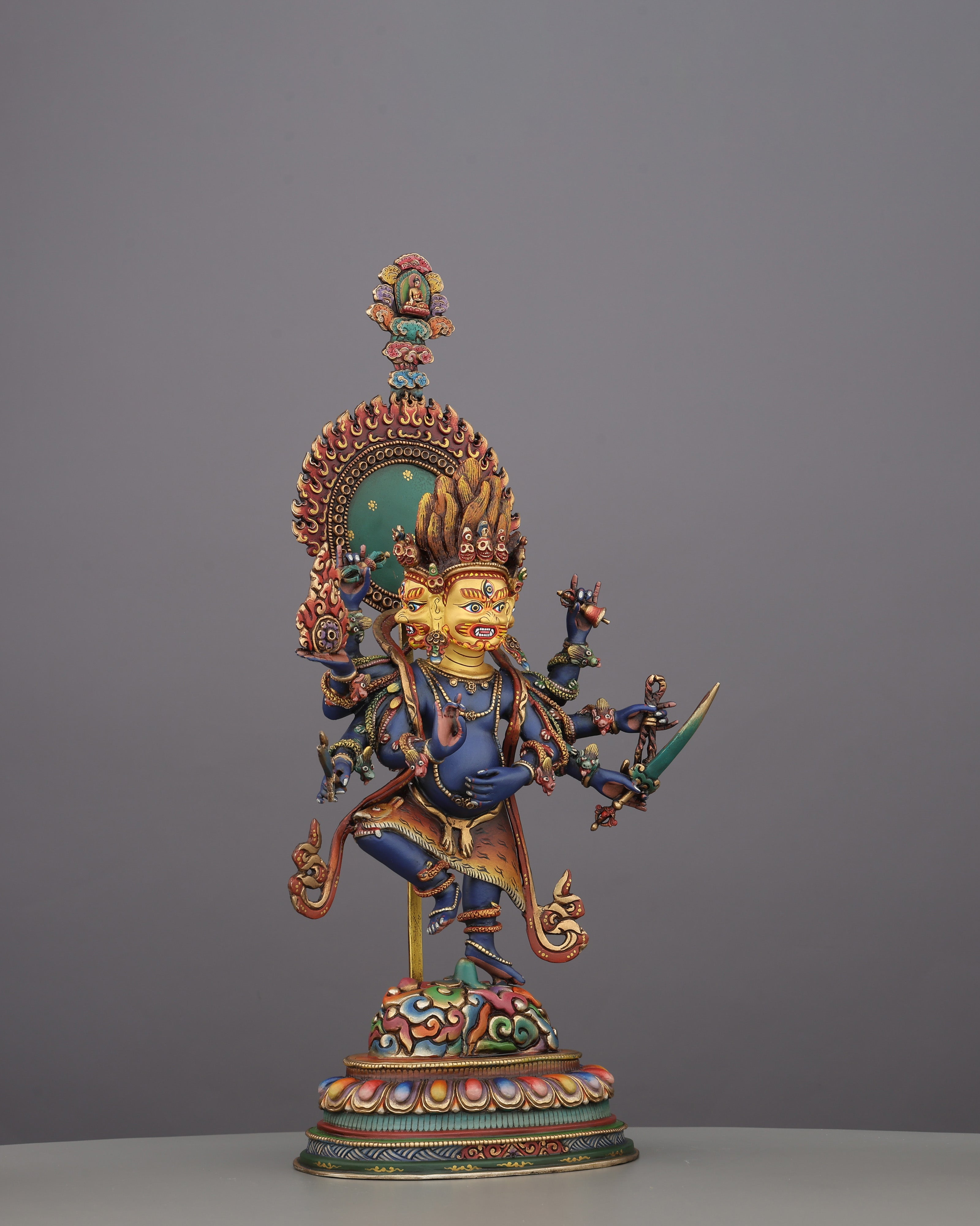 Akash Bhairav Statue | The Sky-Dwelling Ferocious Guardian of the Heavens, Handcrafted in Nepal
