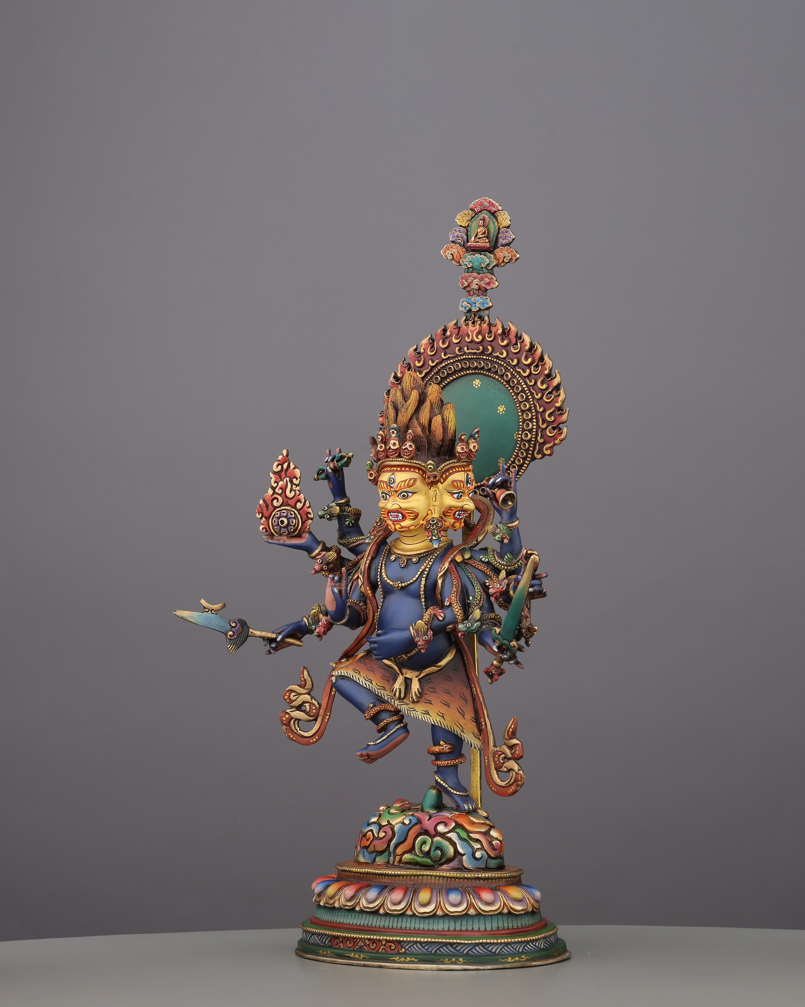Akash Bhairav Statue | The Sky-Dwelling Ferocious Guardian of the Heavens, Handcrafted in Nepal