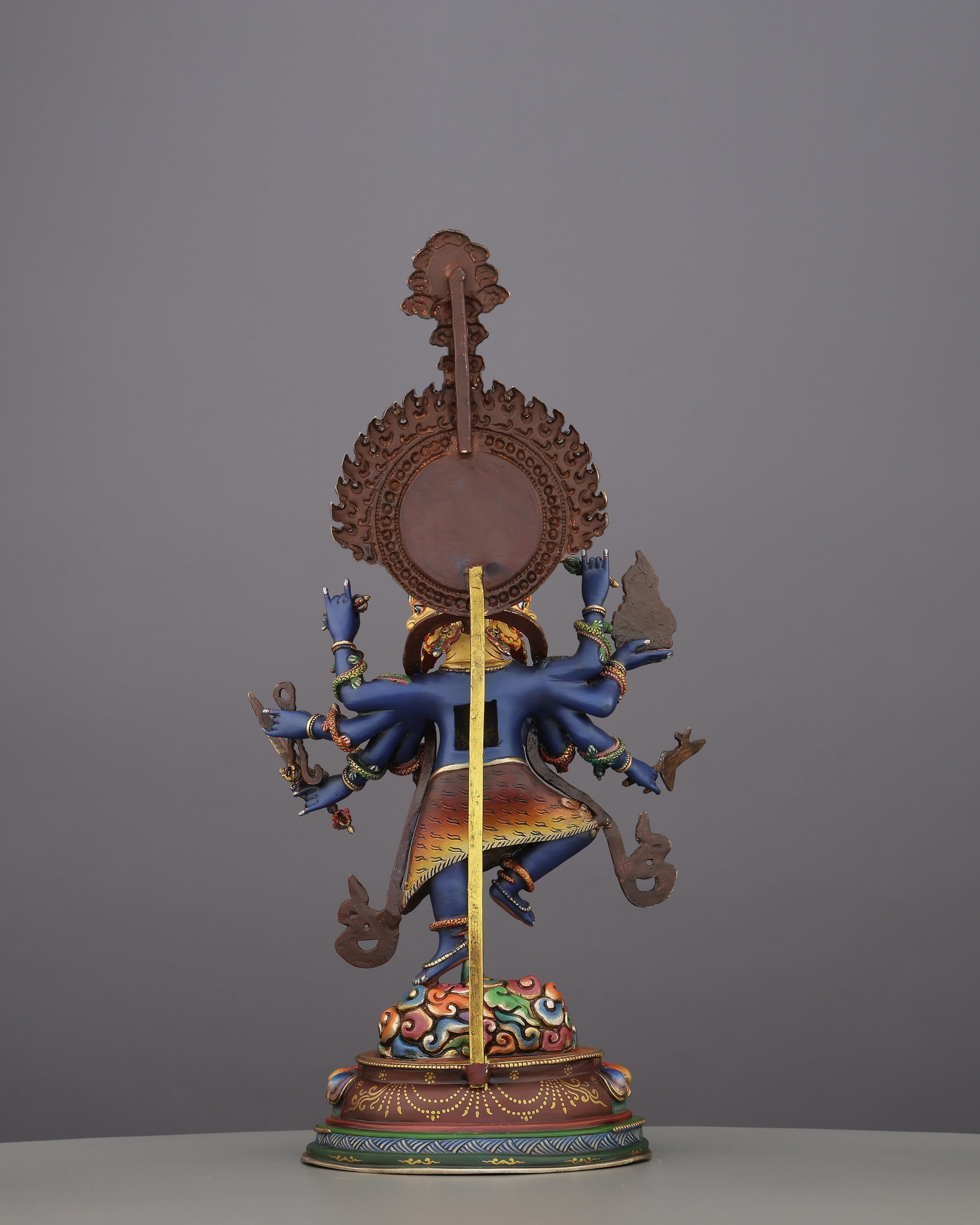 Akash Bhairav Statue | The Sky-Dwelling Ferocious Guardian of the Heavens, Handcrafted in Nepal - Authentic Handcrafted Statue