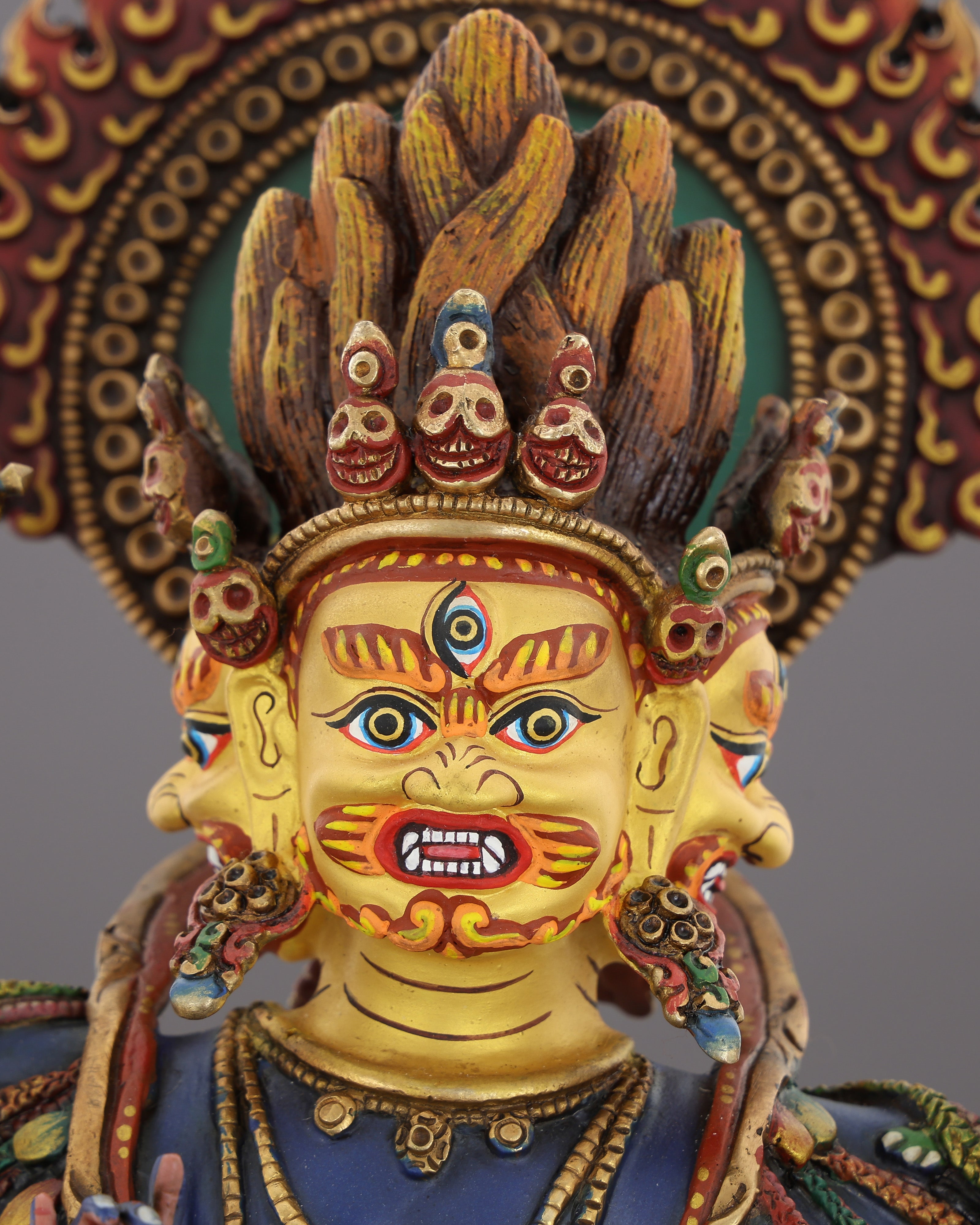 Akash Bhairav Statue | The Sky-Dwelling Ferocious Guardian of the Heavens, Handcrafted in Nepal