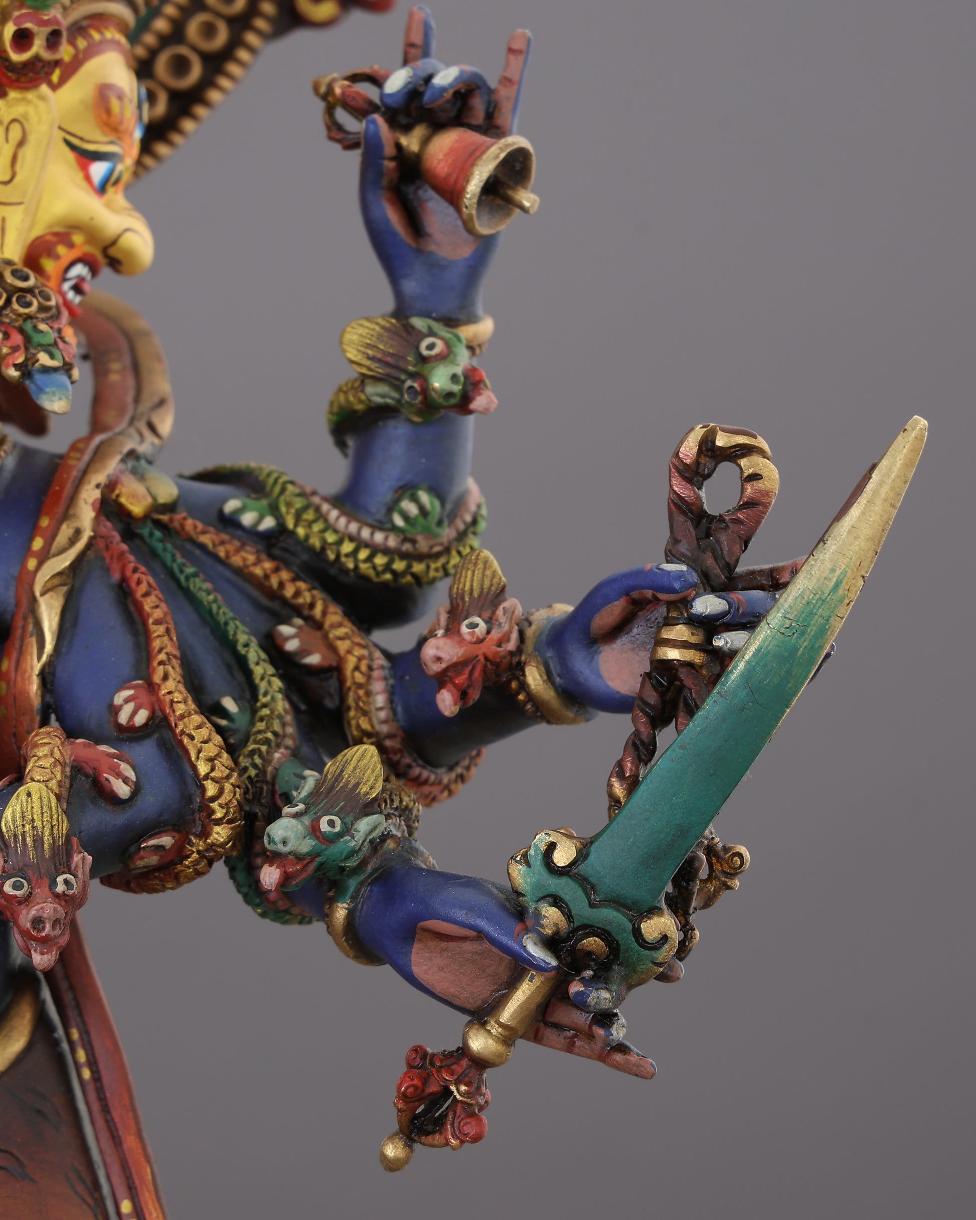 Akash Bhairav Statue | The Sky-Dwelling Ferocious Guardian of the Heavens, Handcrafted in Nepal - Authentic Handcrafted Statue