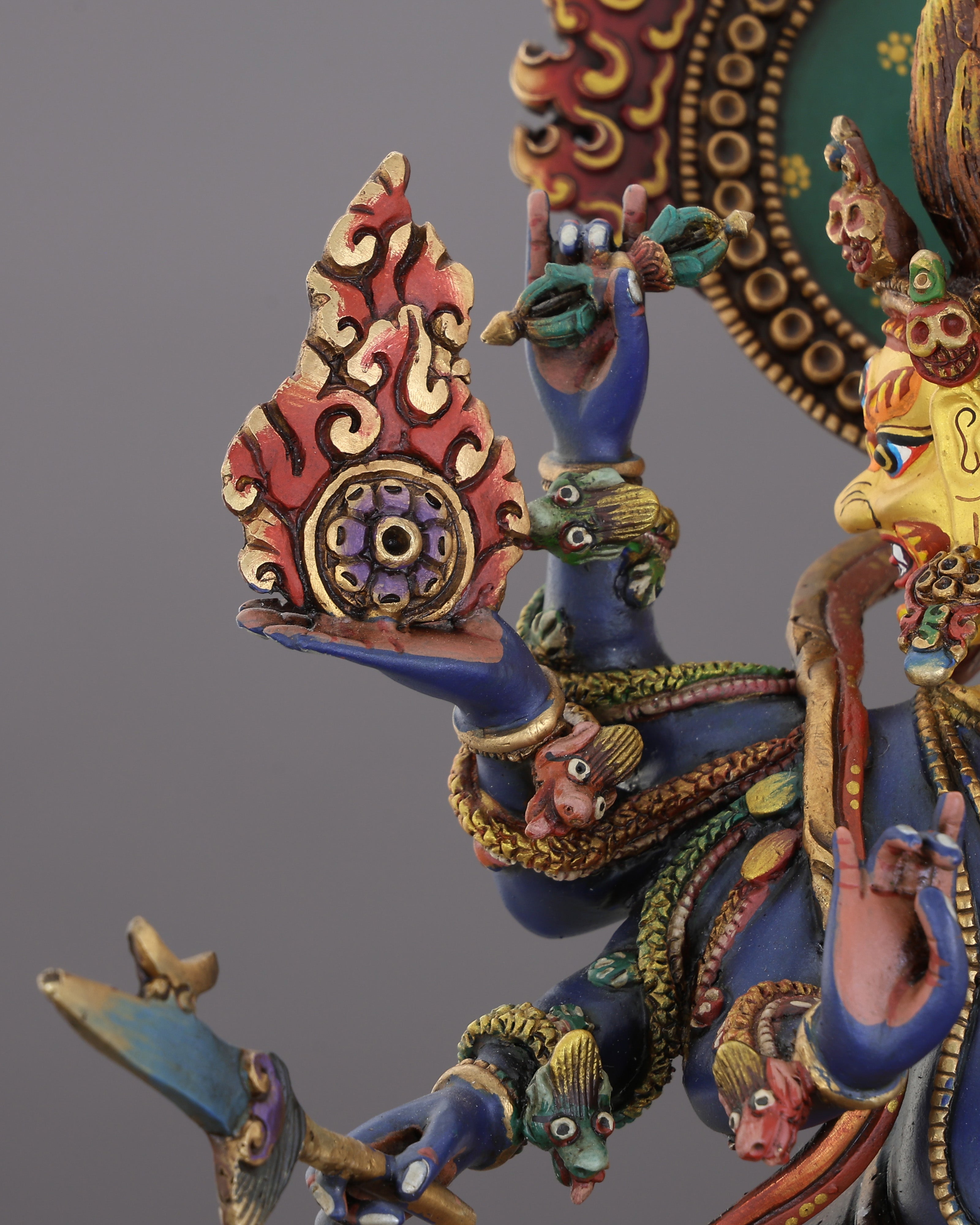 Akash Bhairav Statue | The Sky-Dwelling Ferocious Guardian of the Heavens, Handcrafted in Nepal