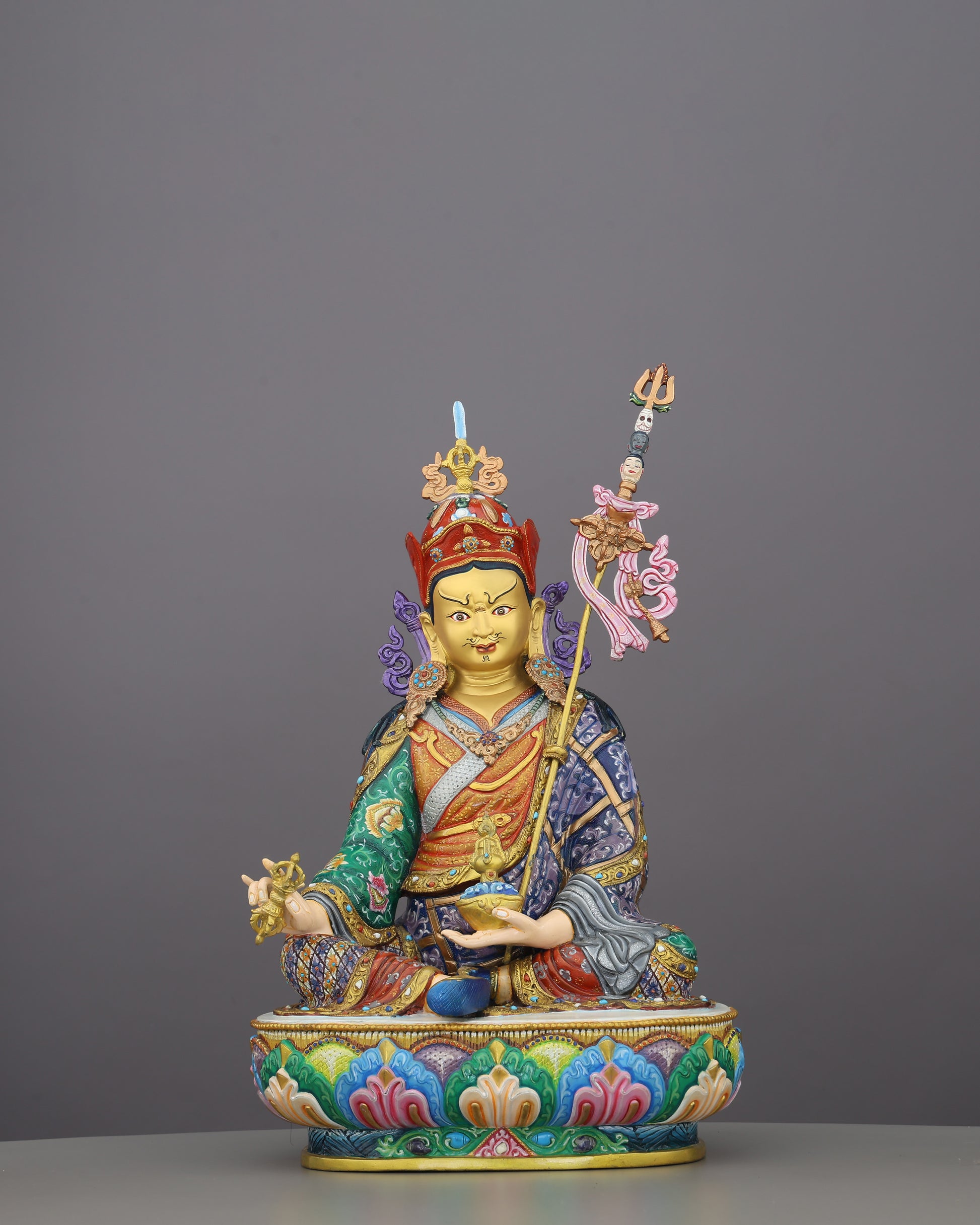 Guru Rinpoche Statue | The Lotus-Born Master, Handcrafted in Nepal - Authentic Handcrafted Statue