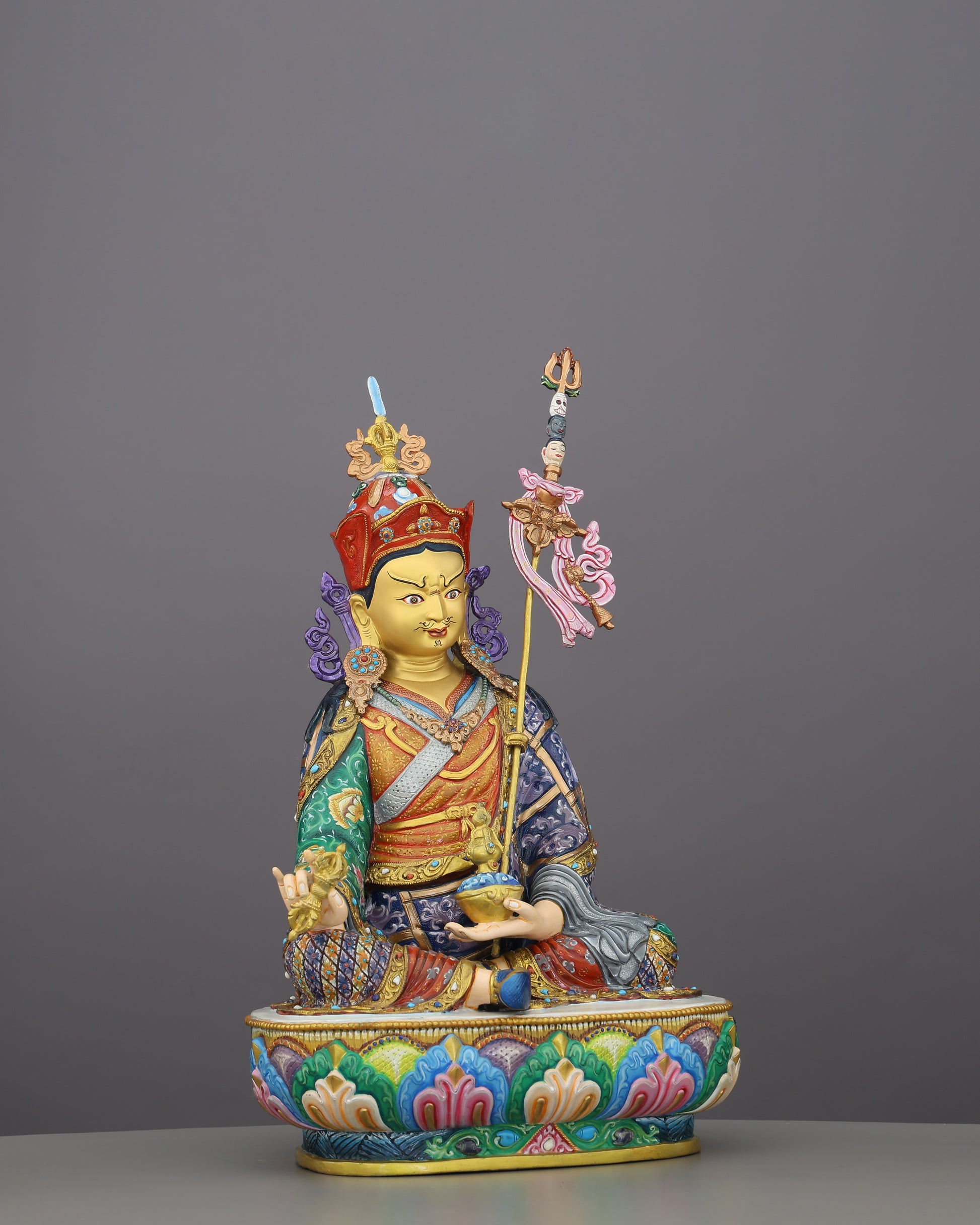 Guru Rinpoche Statue | The Lotus-Born Master, Handcrafted in Nepal - Authentic Handcrafted Statue
