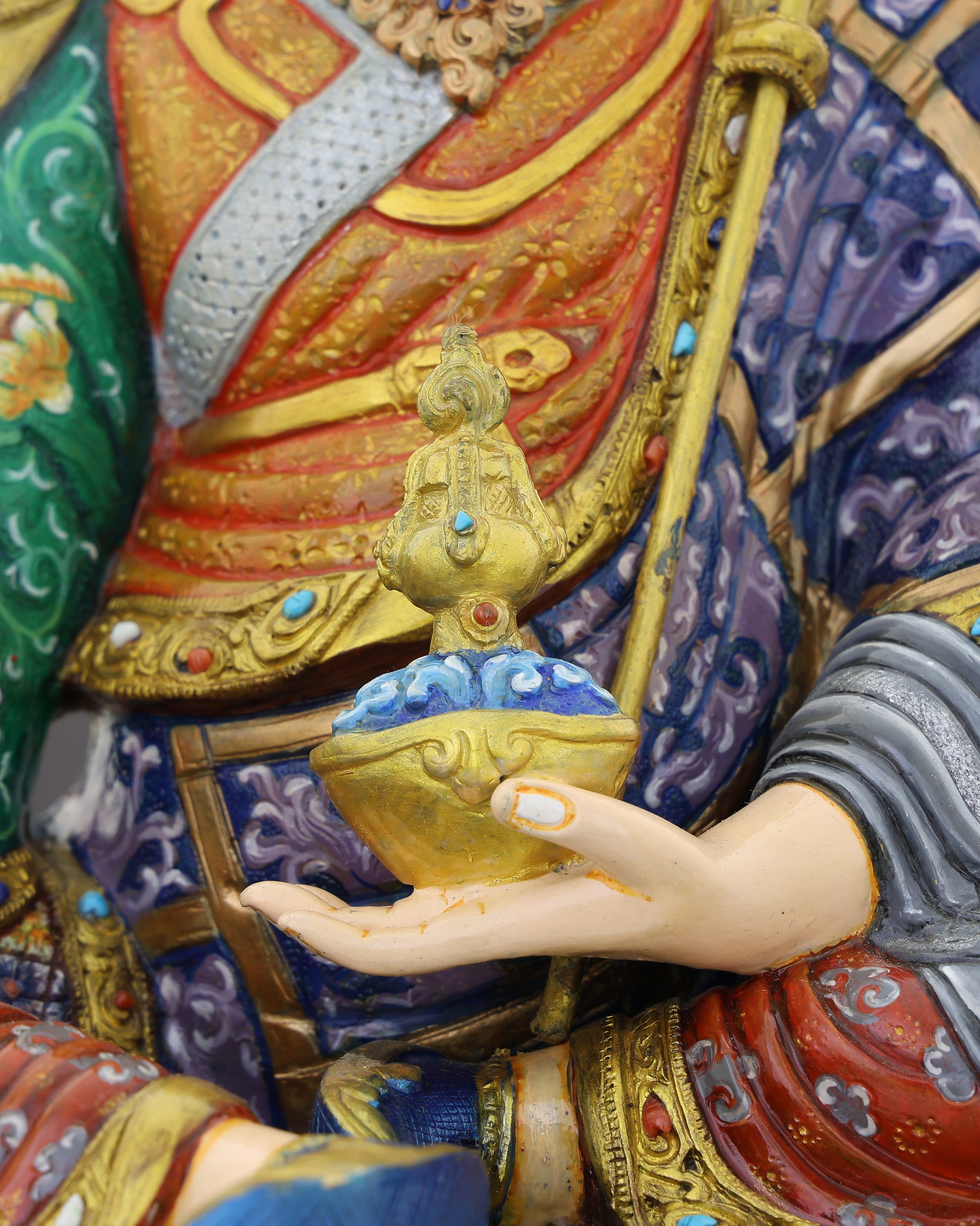 Guru Rinpoche Statue | The Lotus-Born Master, Handcrafted in Nepal - Authentic Handcrafted Statue